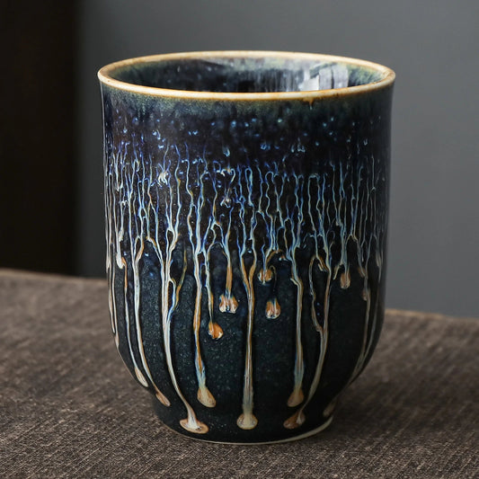 Ceramic Jianzhan Jian Ware Handmade Tenmoku Tea Cup 120ml