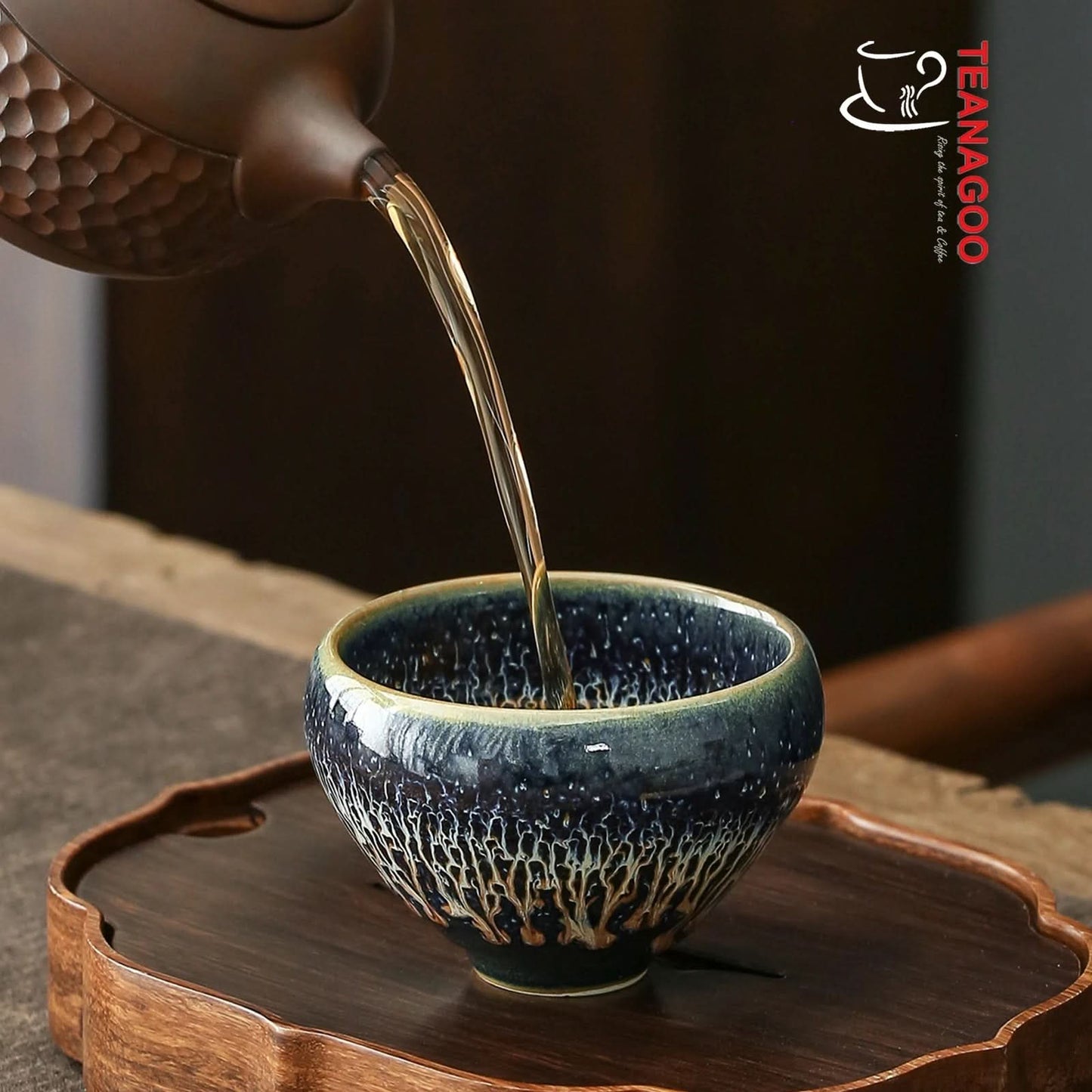 Ceramic Jianzhan Jian Ware Handmade Tenmoku Tea Cup 80ml