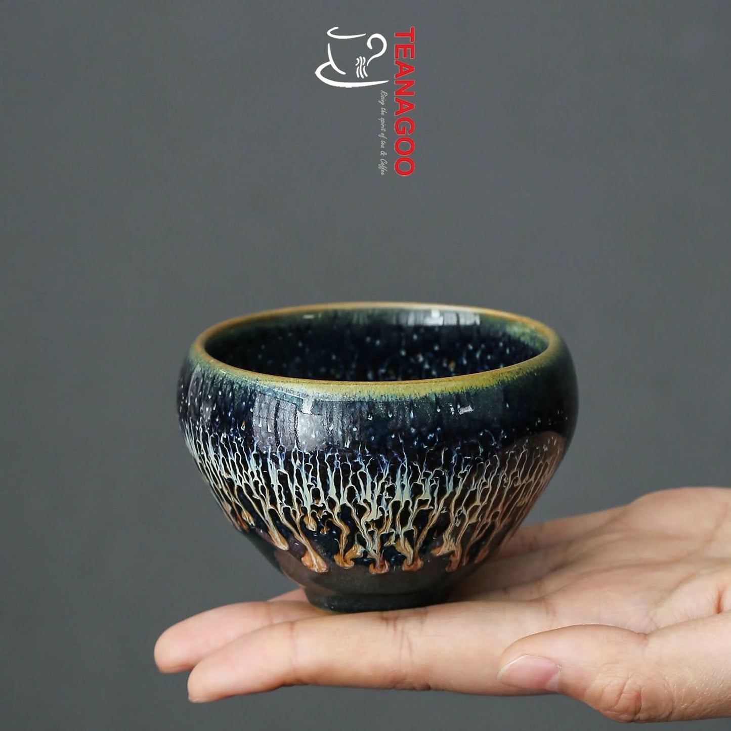 Ceramic Jianzhan Jian Ware Handmade Tenmoku Tea Cup 80ml