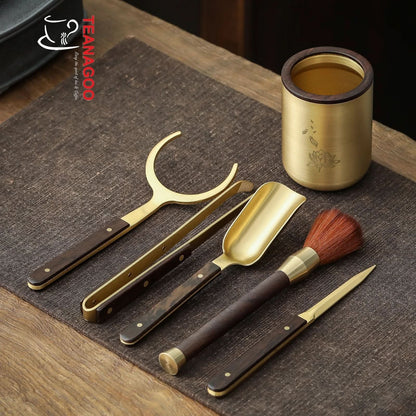 Chinese Tea Ceremony New Kungfu Tea Set Accessories Natural Tea Tool Set 6pcs