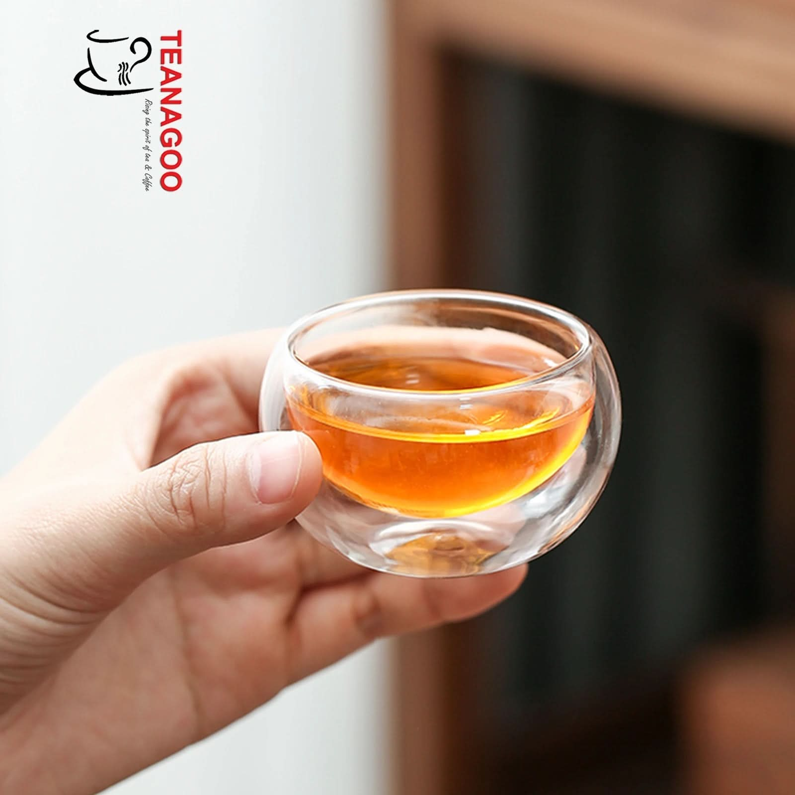 Double Wall Glass Teacup Handmade Anti-Heat Gongfu Teaware