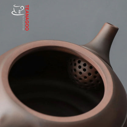 Hand-carved Red Clay Chinese Gongfu Teapot Ceramic Tea Ware