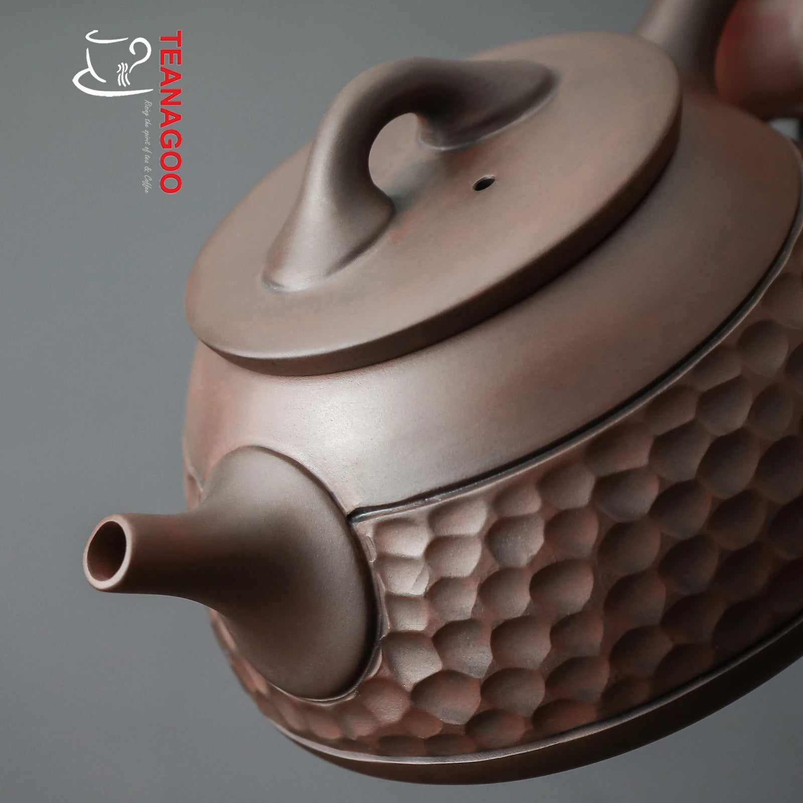 Hand-carved Red Clay Chinese Gongfu Teapot Ceramic Tea Ware