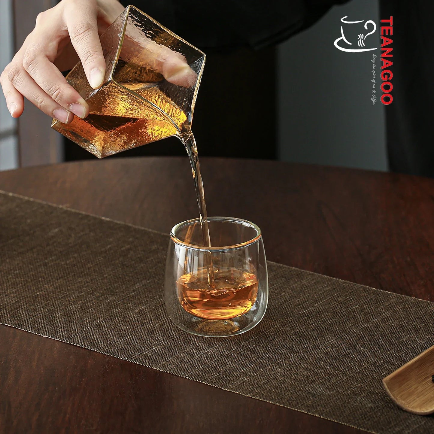 Handcrafted Double Wall Anti-scalding Glass Tea Cup