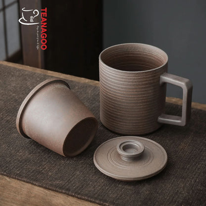 Handmade Ceramic Brewing Mug Pottery Gongfu Teaware Teaset