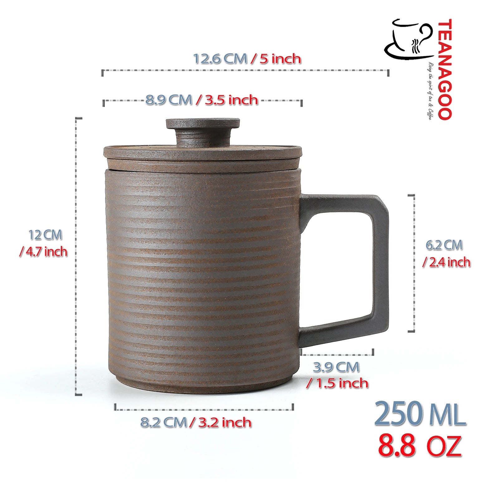 Handmade Ceramic Brewing Mug Pottery Gongfu Teaware Teaset