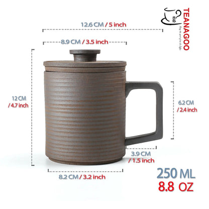 Handmade Ceramic Brewing Mug Pottery Gongfu Teaware Teaset