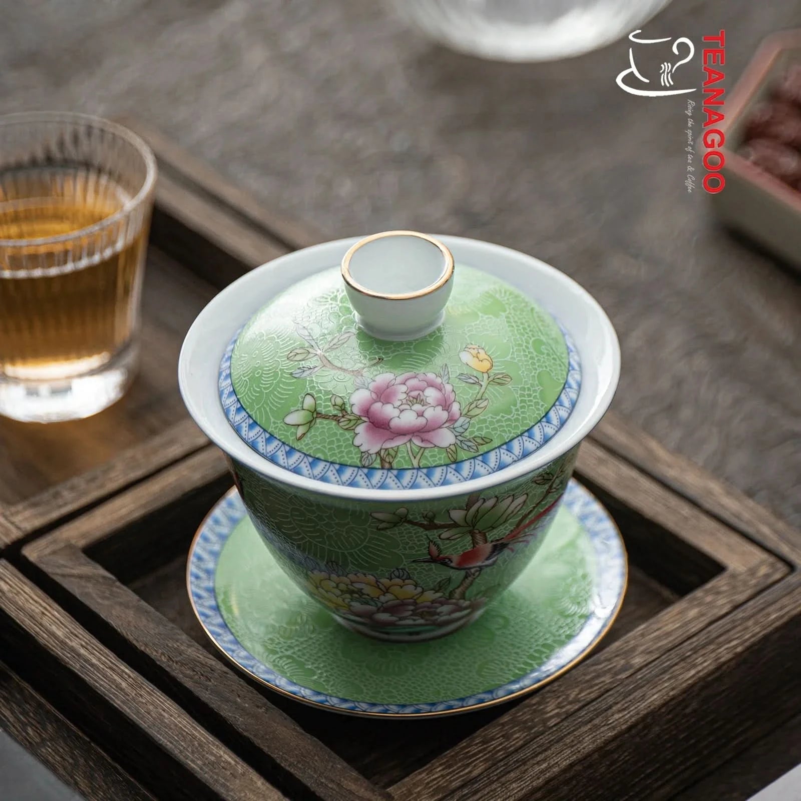 Handmade Ceramic Chinese Porcelain Gongfu Tea Gaiwan 135ml TEANAGOO