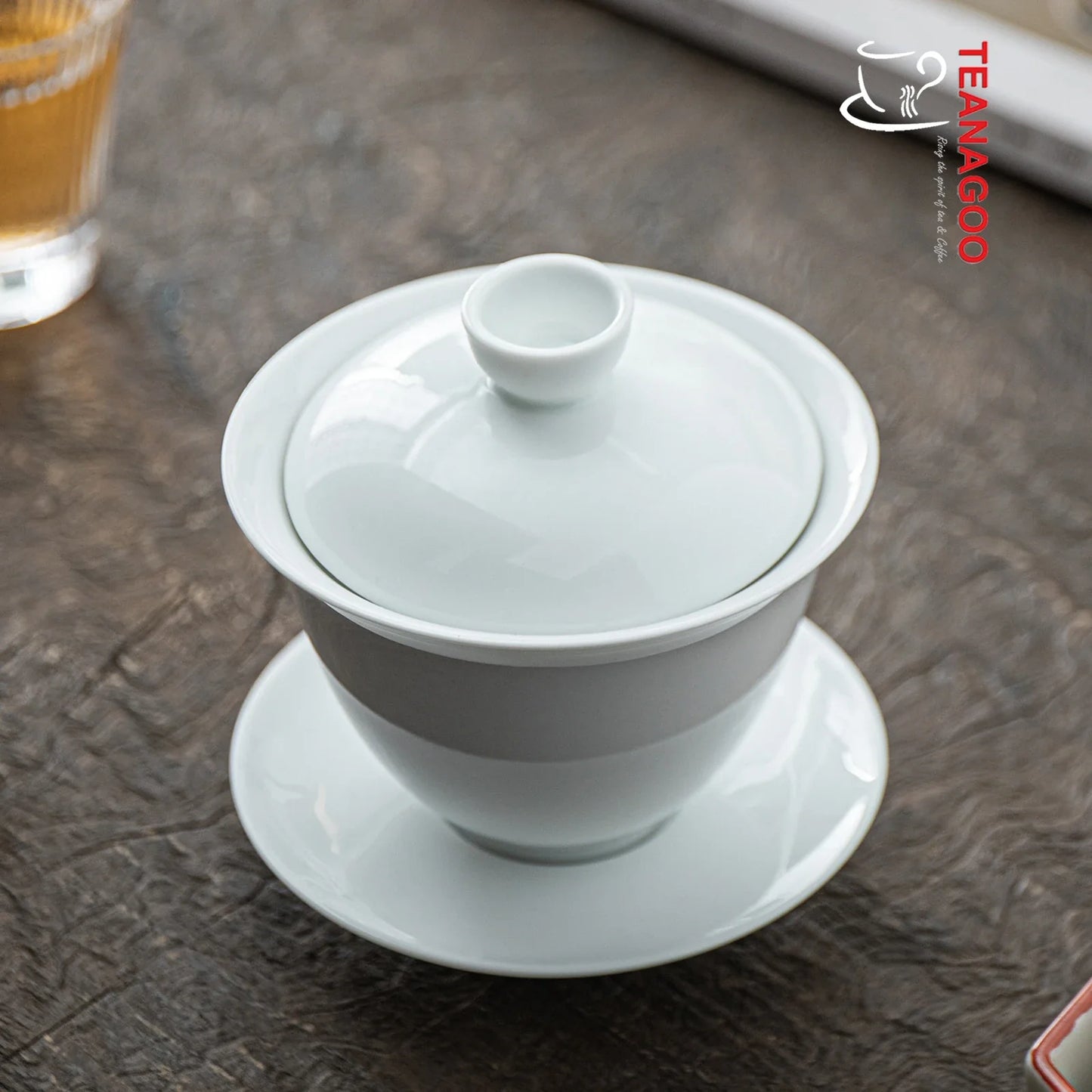 Handmade Ceramic Chinese White Porcelain Gongfu Tea Gaiwan 135ml