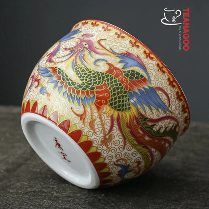 Handmade Chinese Porcelain Teacup Enamel Ceramic cup 120ml