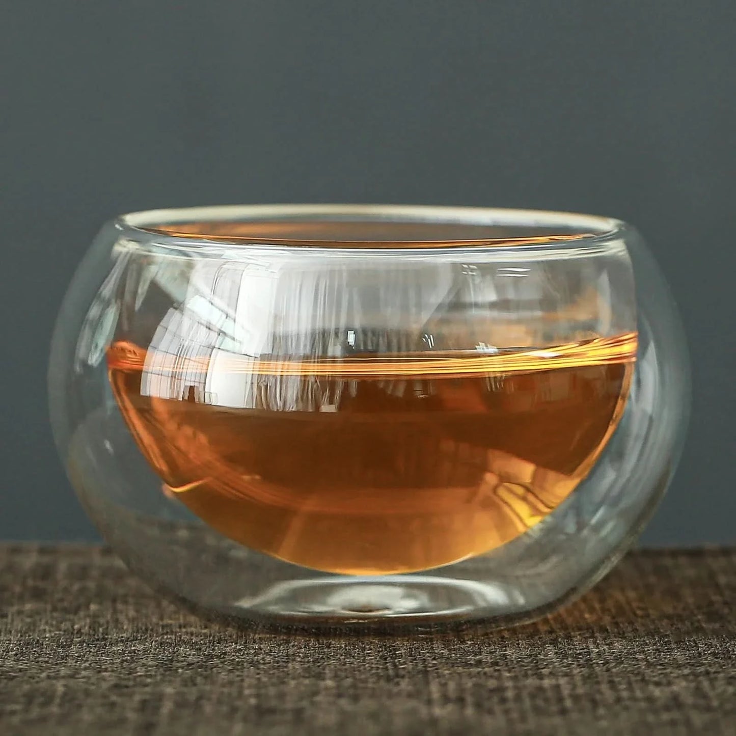 Handmade Double Wall Glass Prevent Burns Teacups as Gifts