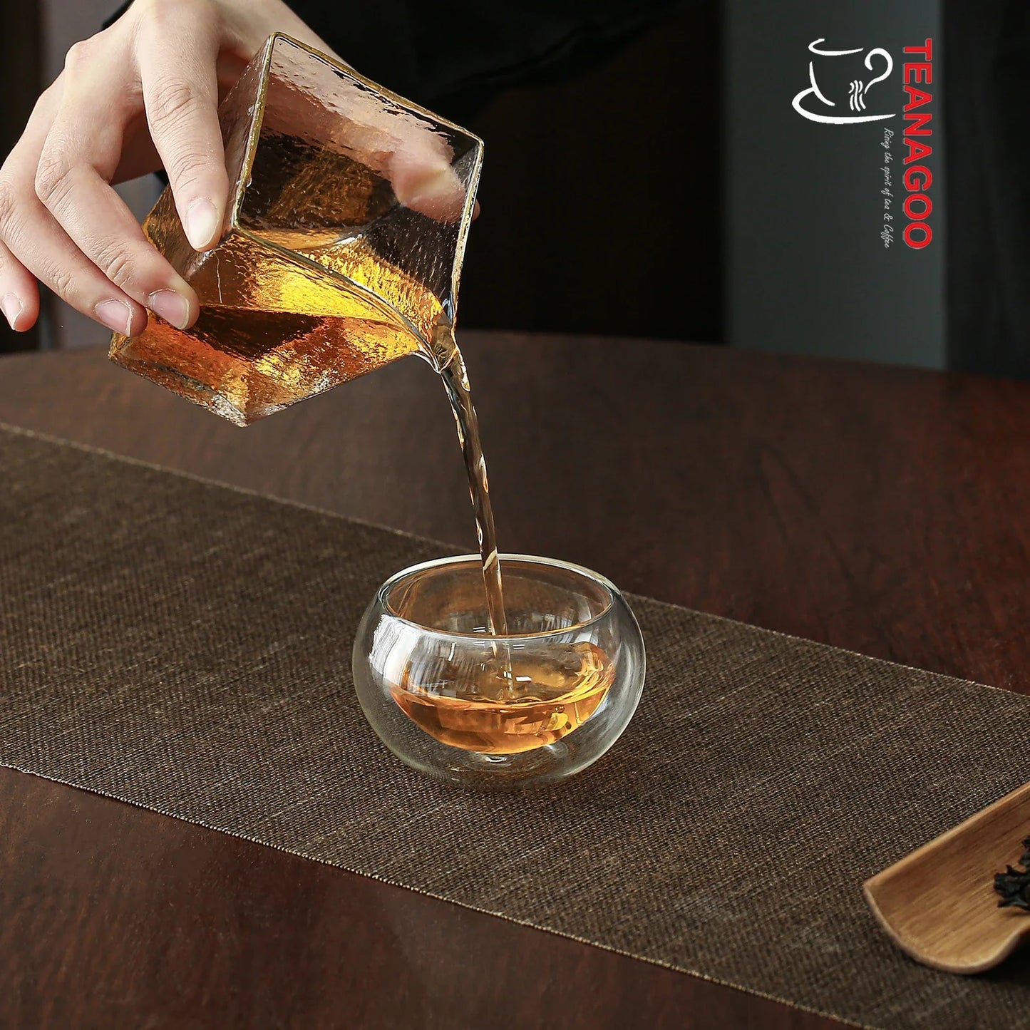 Handmade Double Wall Glass Prevent Burns Teacups as Gifts