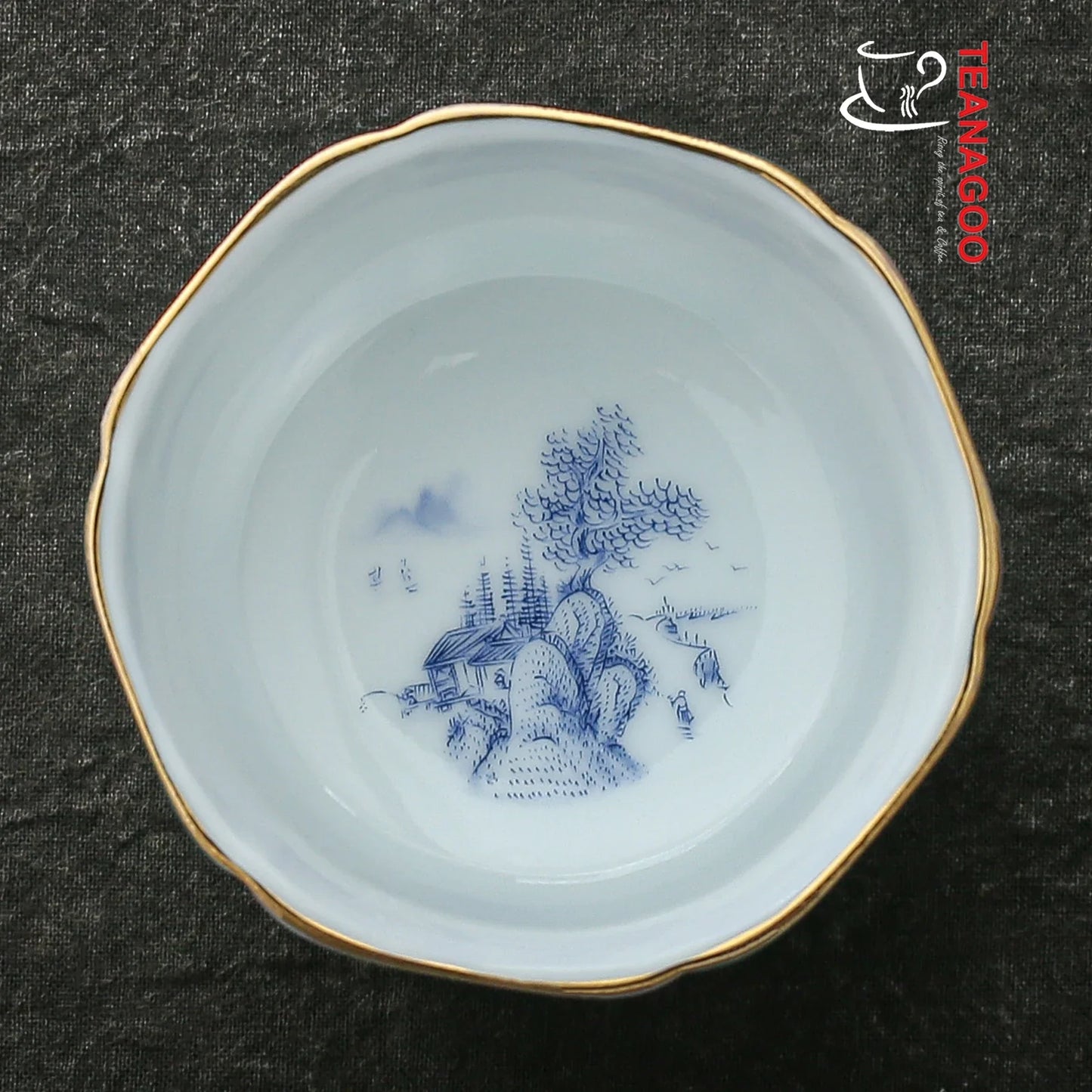 Handmade Enamel Glossy Glaze Chinese Ceramic Octagonal Teacup 100ml