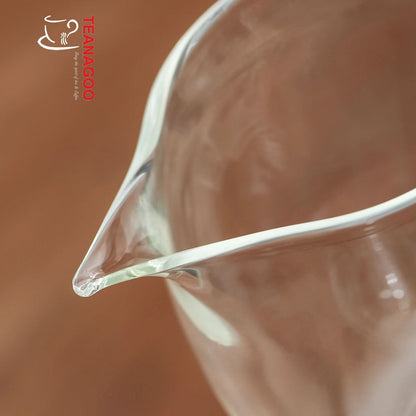Handmade Gourd Glass Fair Cup with Silver Alloy Handle 300ml