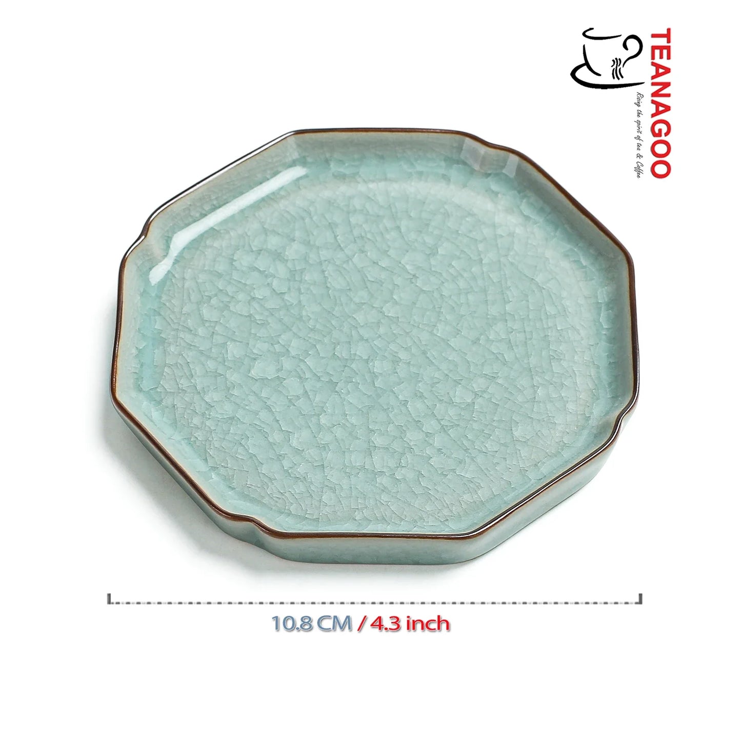 Handmade Ice-cracked Cup Saucer Ceramic Ru Kiln Coaster