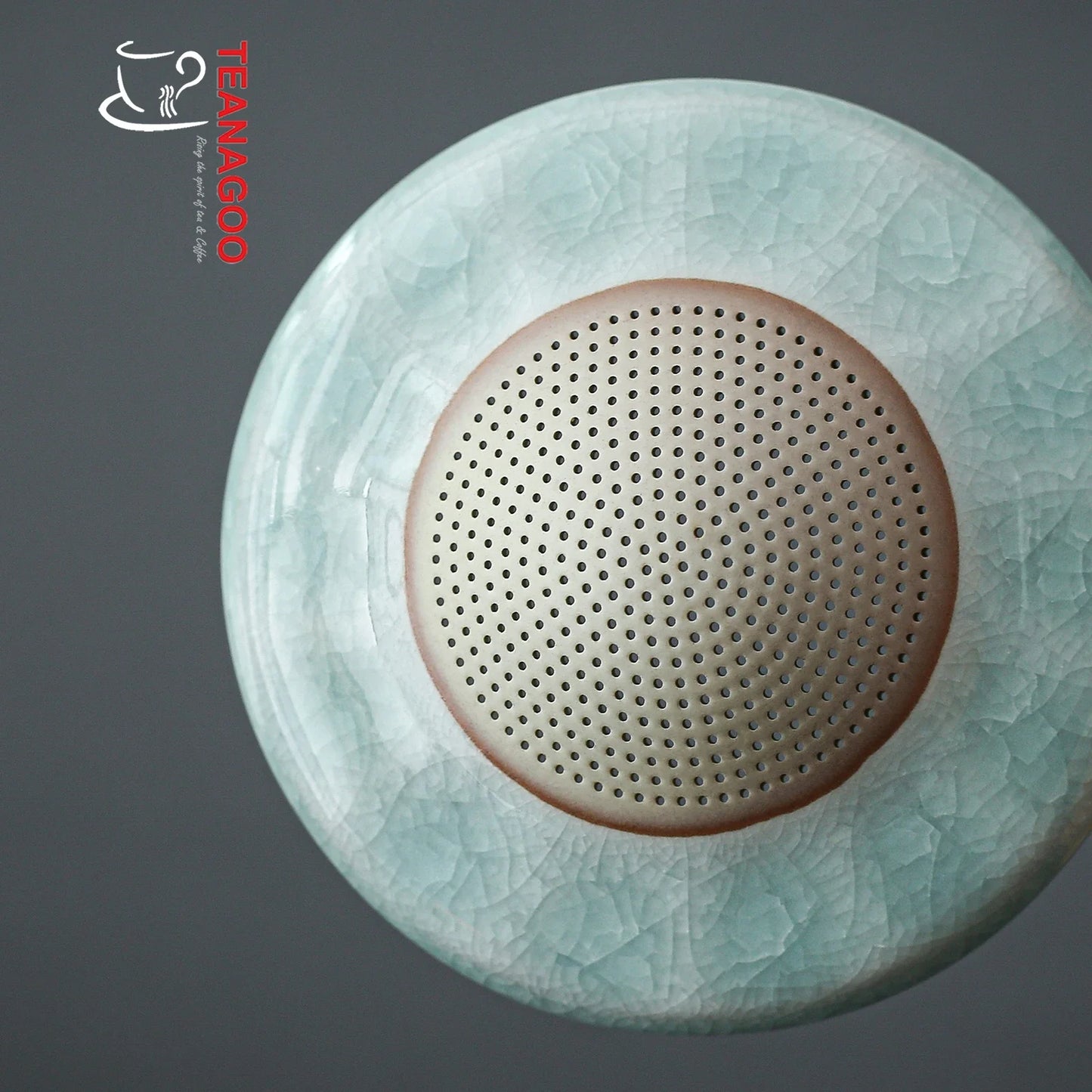 Handmade Ice Cracked Tea Strainer Ceramic Jianware Filter