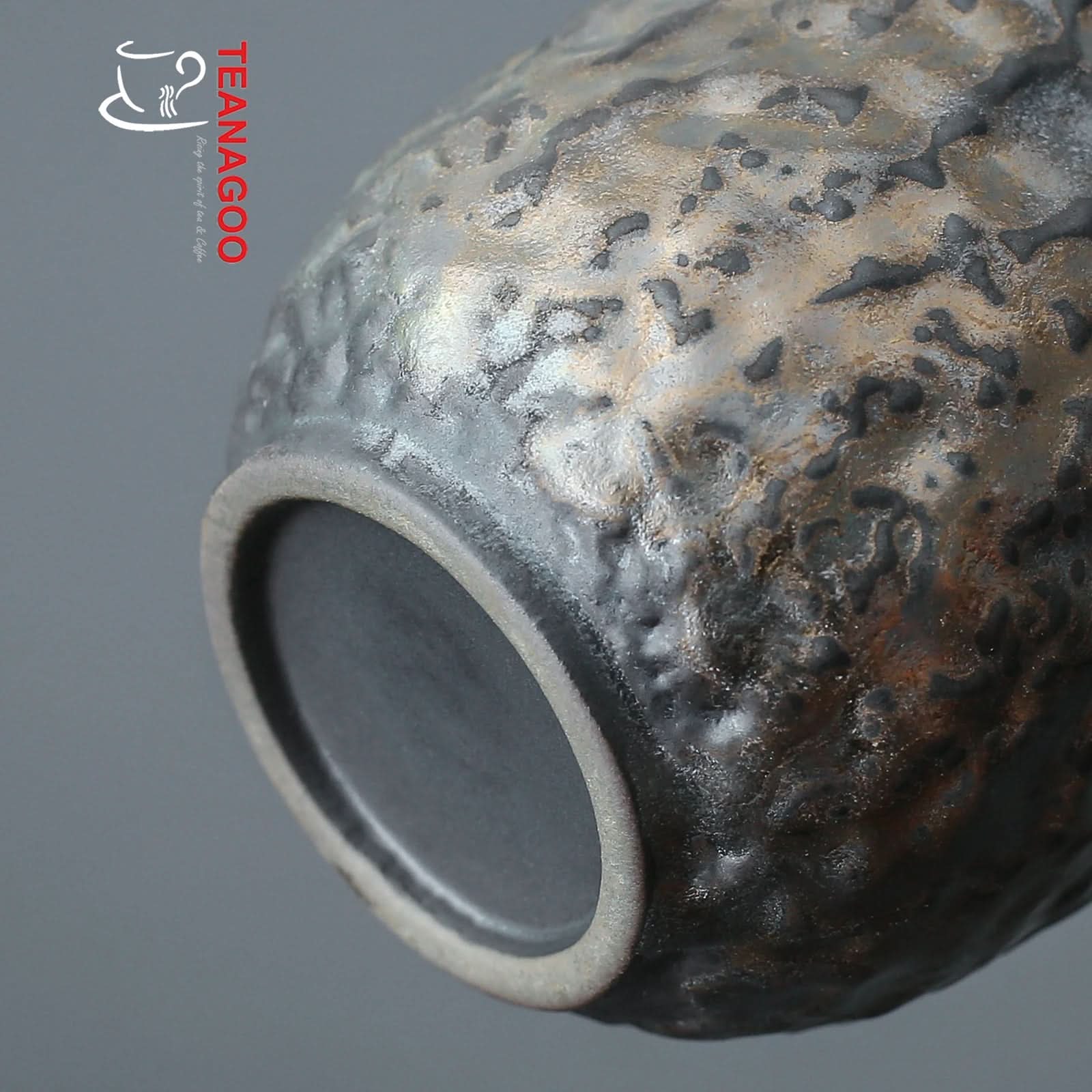 Handmade Japanese Style Glazed Pottery Fair Cup with Handle