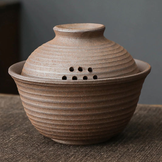 Handmade Pure Clay Gaiwan Ceramic Tea Bowl Gongfu Teaware