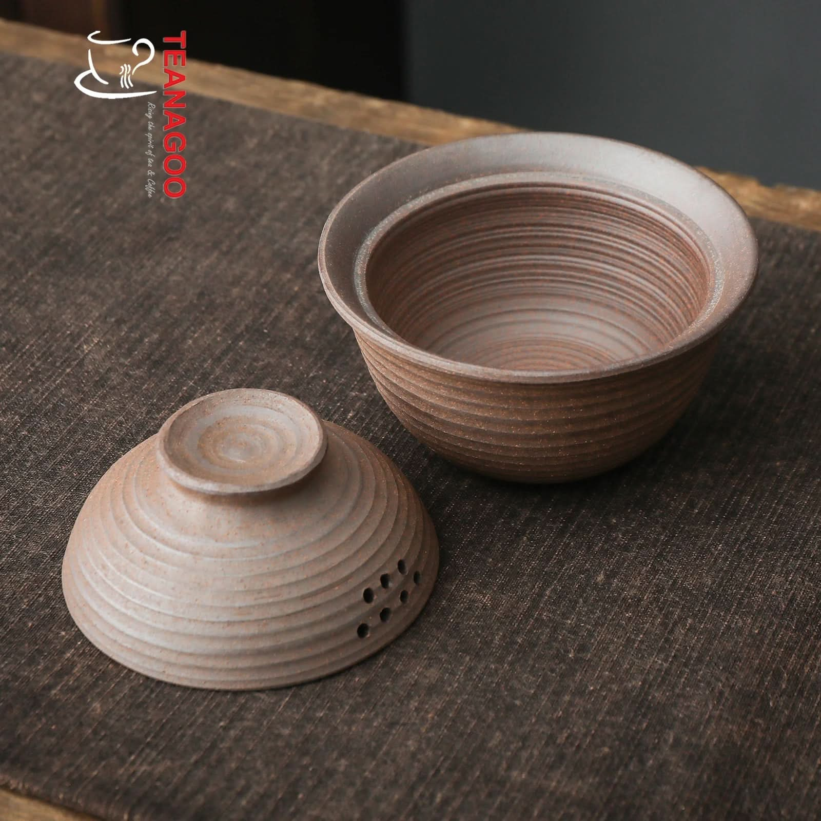 Handmade Pure Clay Gaiwan Ceramic Tea Bowl Gongfu Teaware