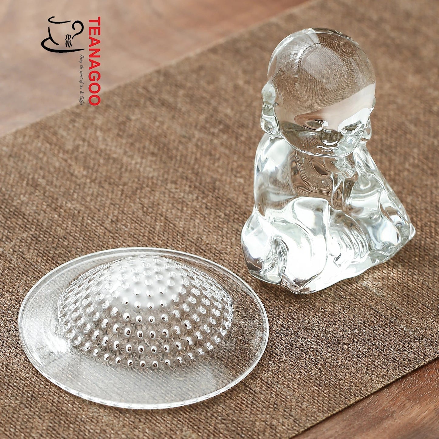 Handmade Pure Glass Tea Strainer Set Zen Decor Tea ware