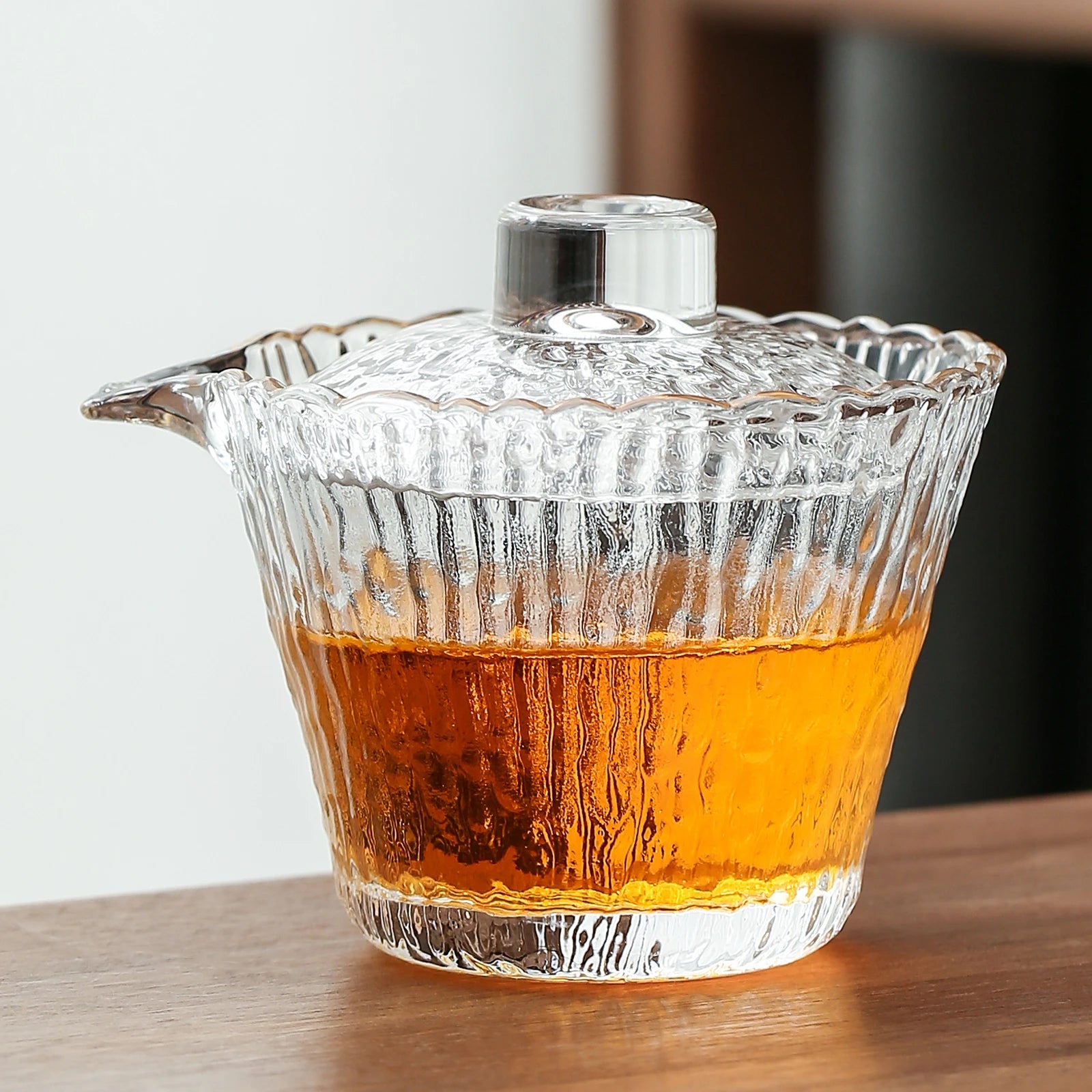 Handmade Pyrex Glass Gaiwan 150ml Teaware Cover Bowl