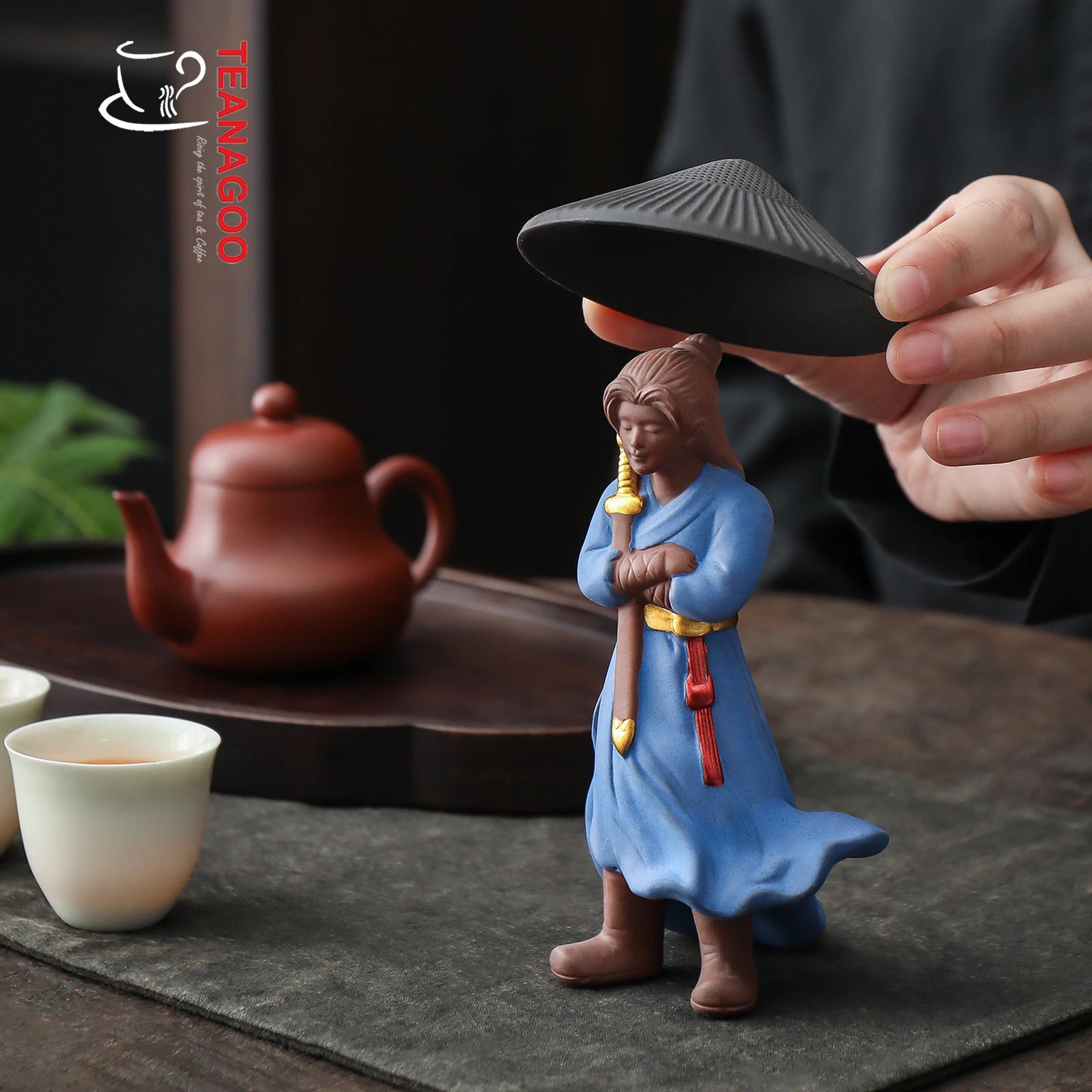 Handmade Tea Strainer and Holder Tea Set Creative Pottery Tea Accessories Teaware