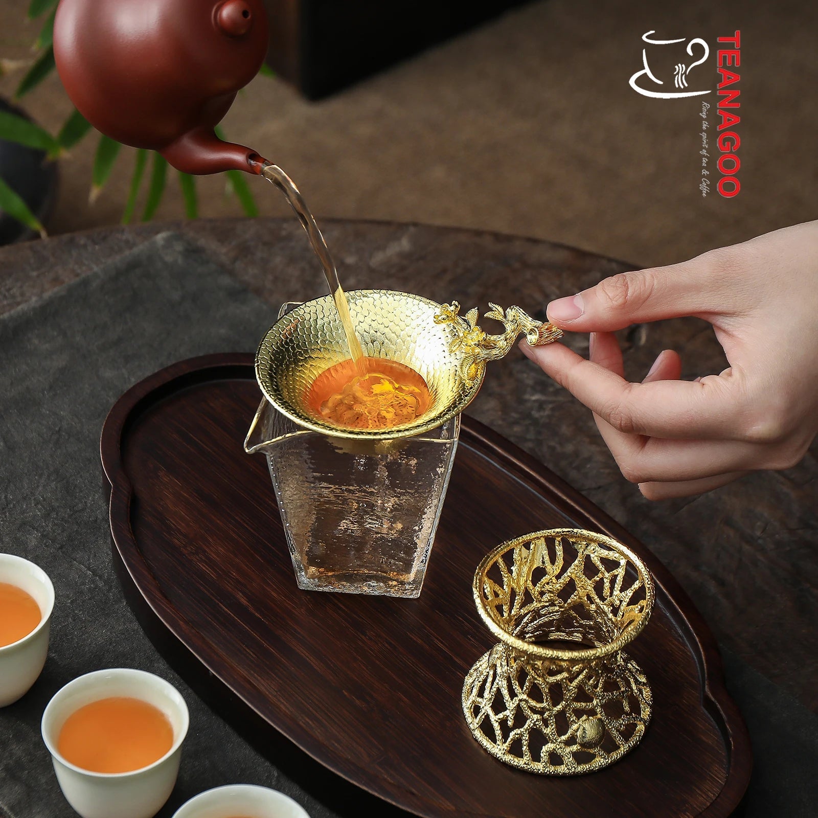 Handmade Tea Strainer and Holder Tea Set Creative Tea Accessories Teaware