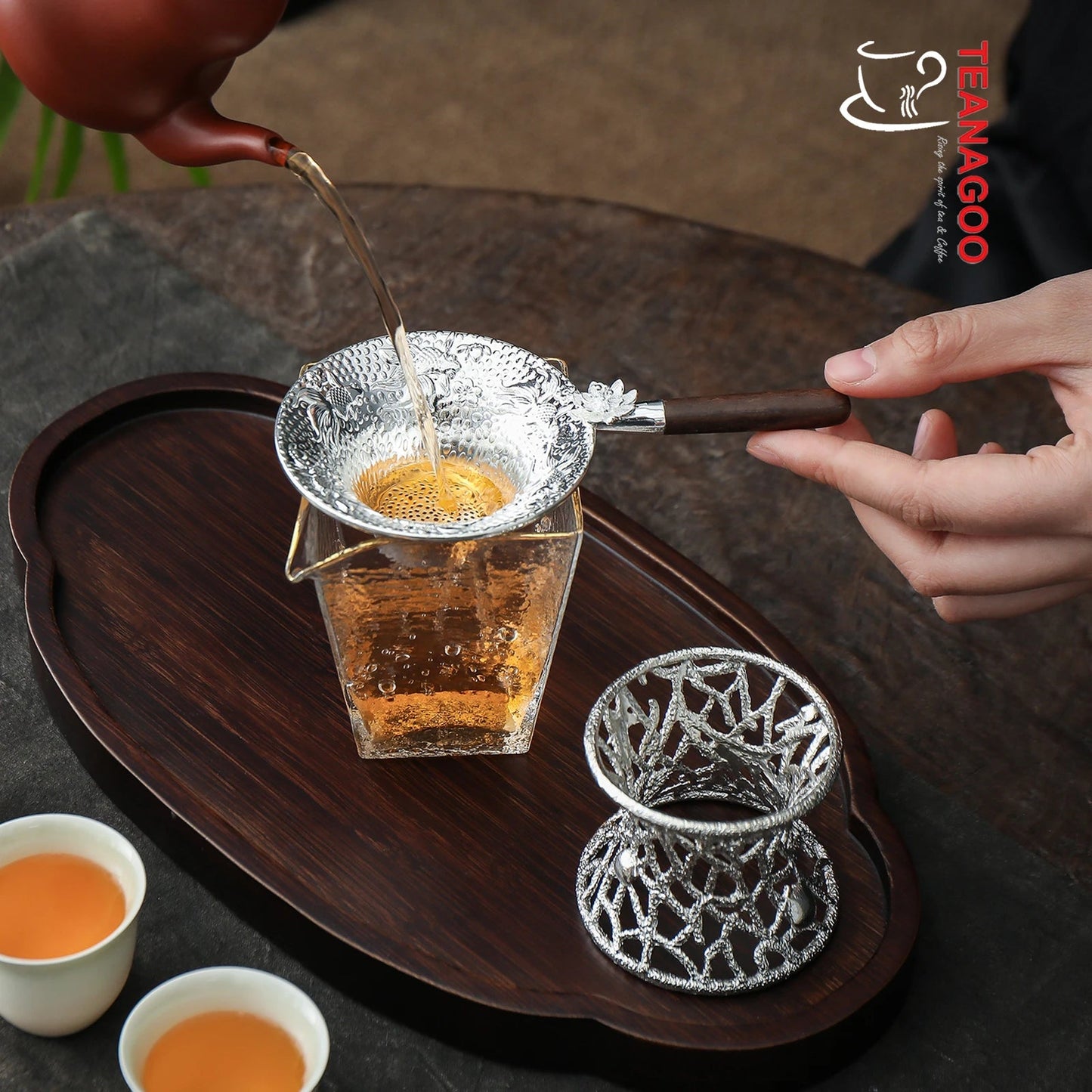 Handmade Tea Strainer and Holder Tea Set Creative Tea Accessories Teaware