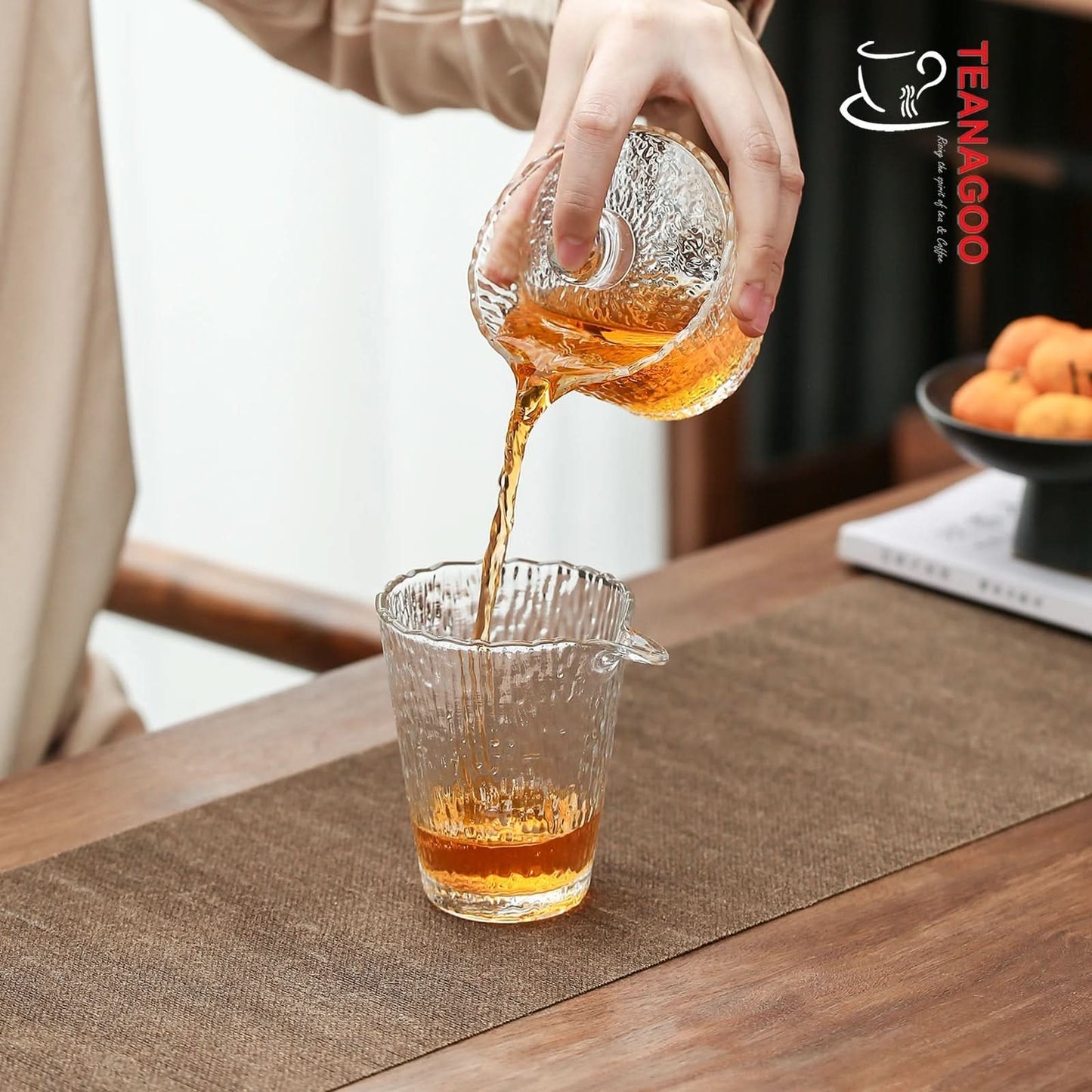 Handmade Thickened Stripes Glass Fair Cup 200ml