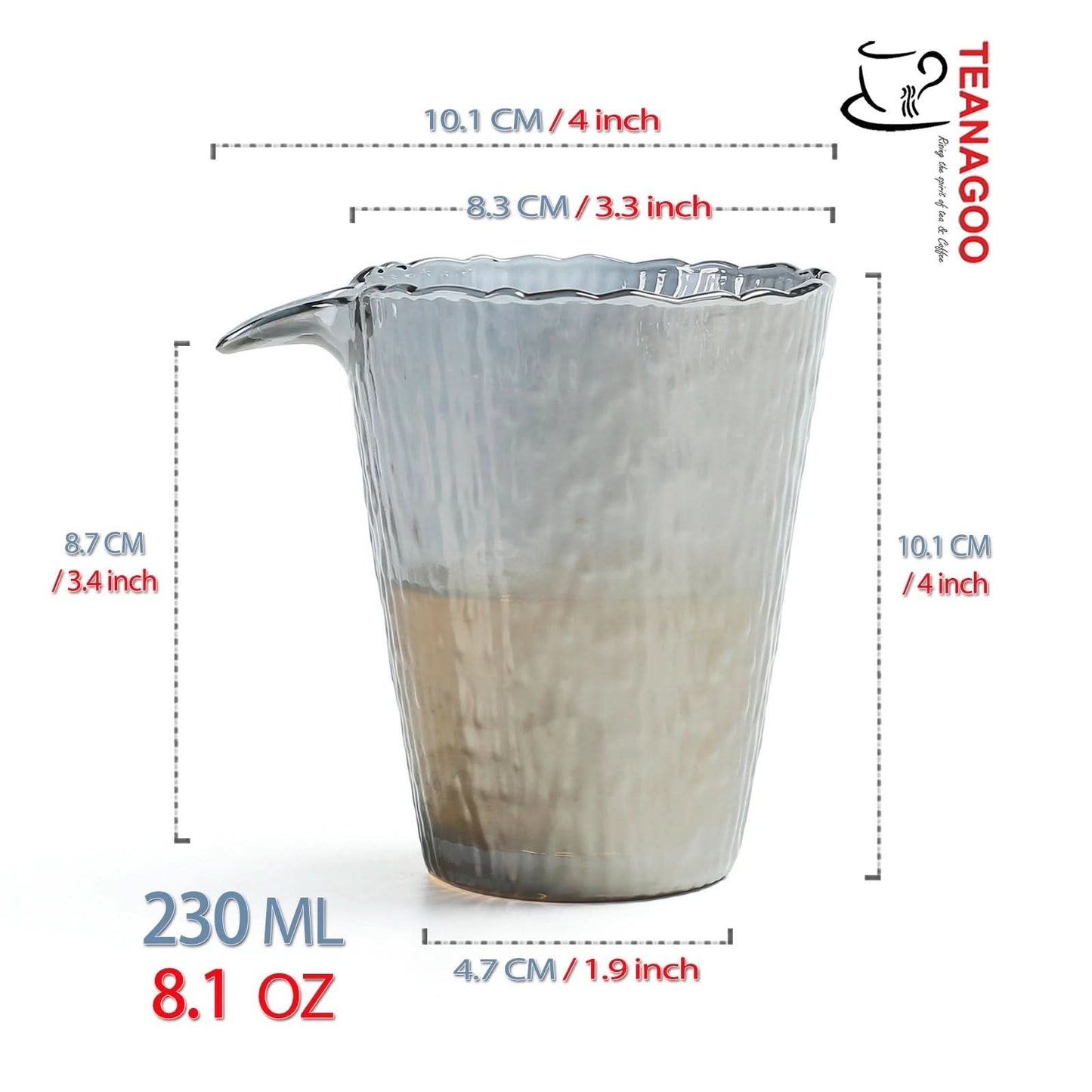 Handmade Thickened Stripes Glass Fair Cup 230ml