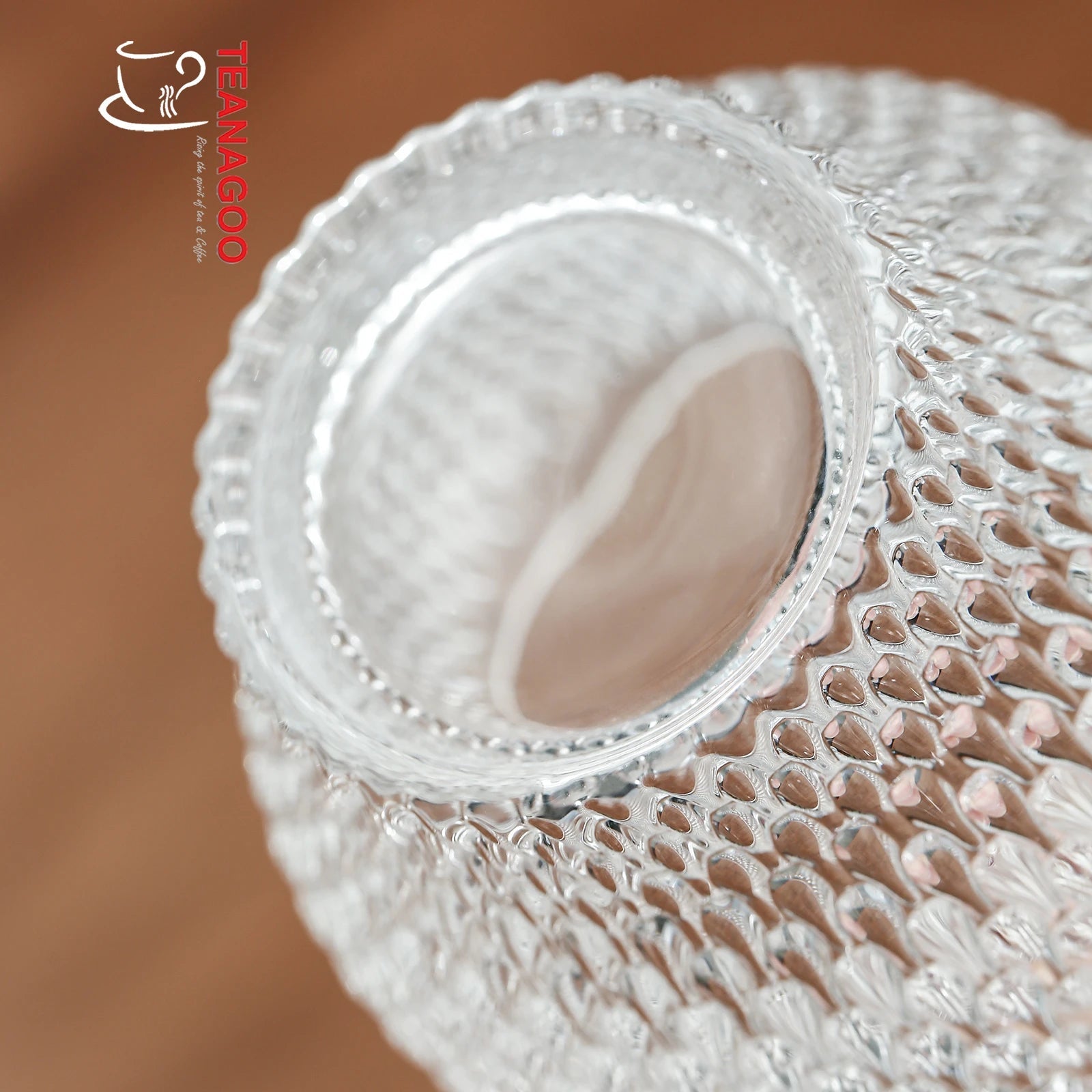 Ice Block Decor Glass Tea Cup Handcrafted Gongfu Teaware