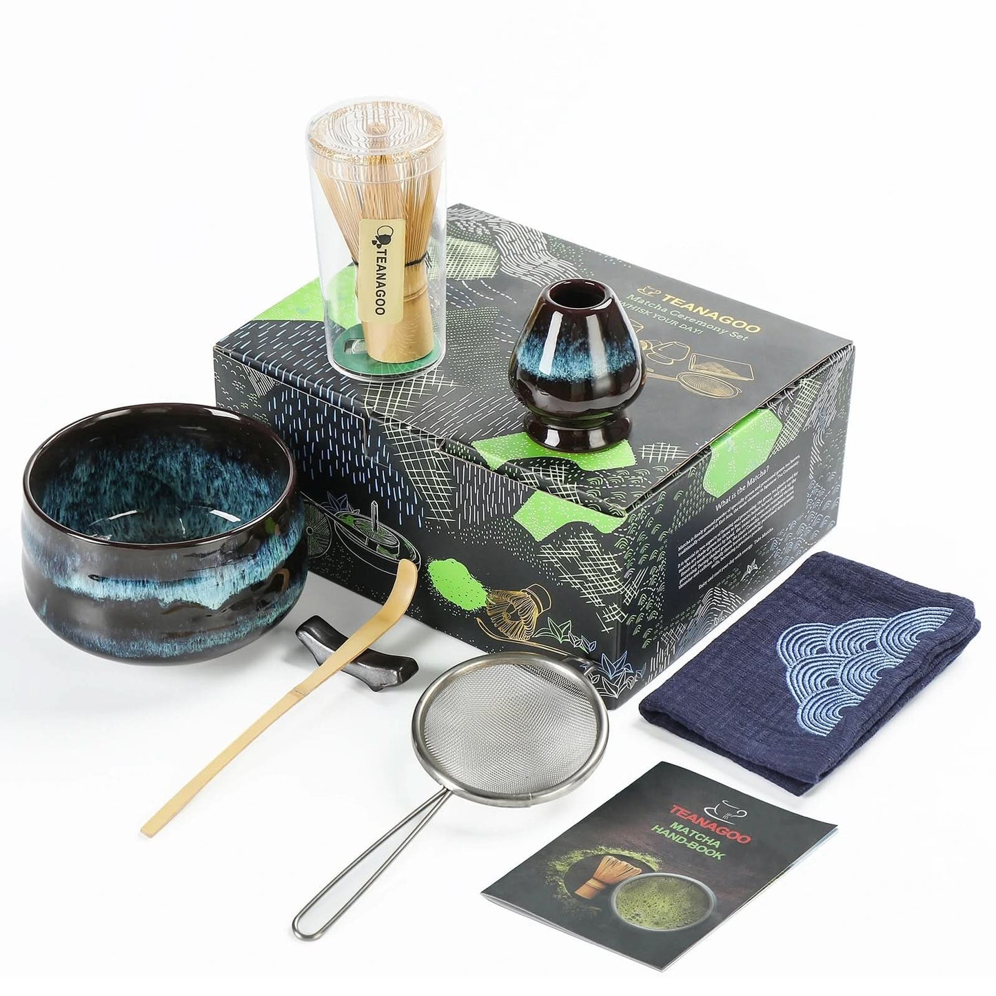 Japanese Matcha Ceremony Set, 7pcs/set, Kiln Color Changing, TG-N4