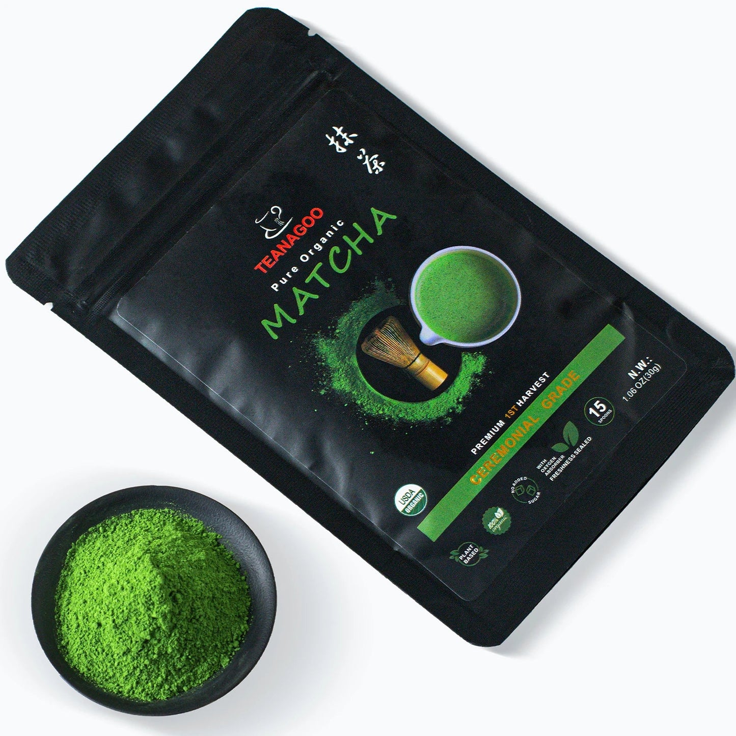 Organic Matcha Ceremony Green Tea Powder First Harvest Premium Grade