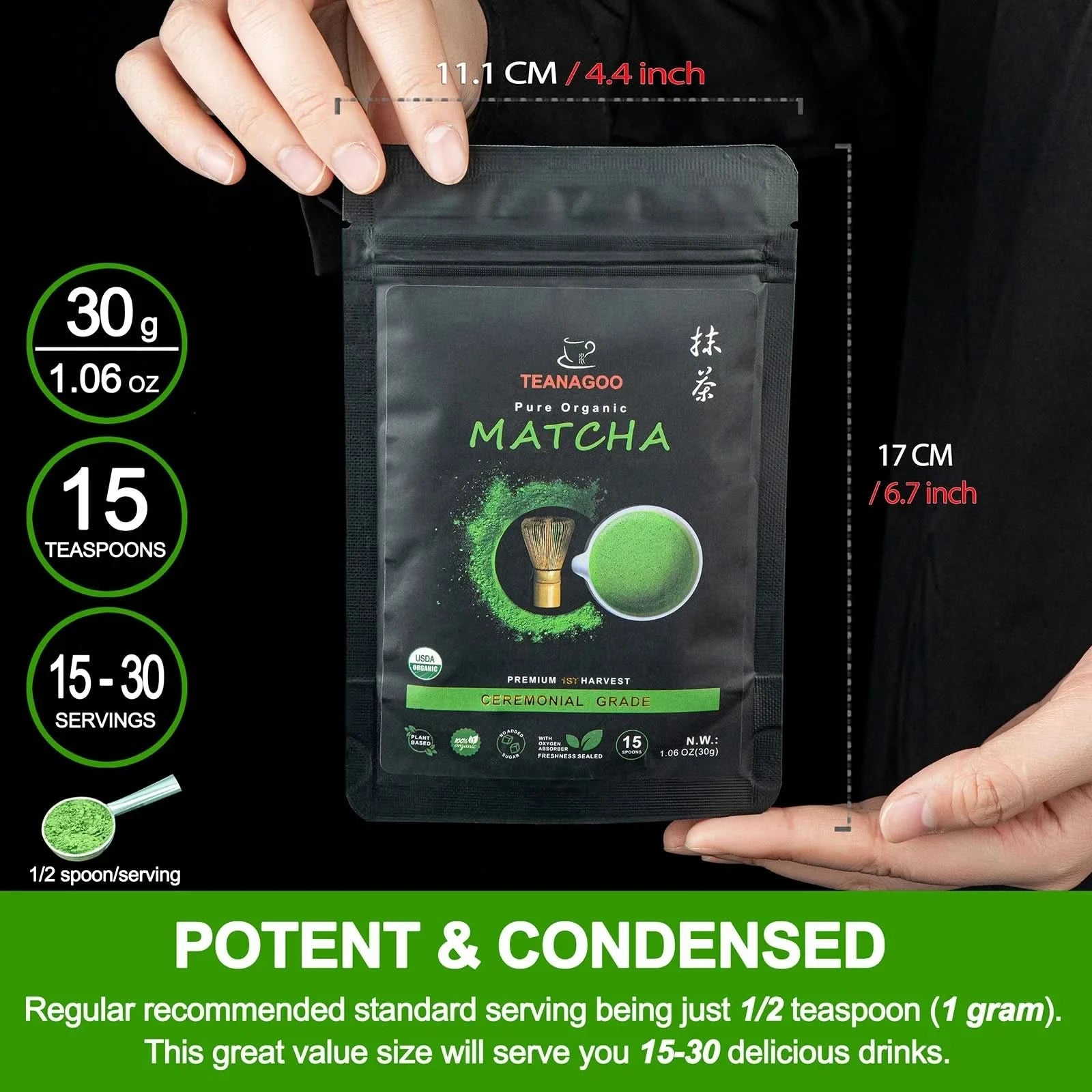 Organic Ceremony Matcha Green Tea Powder Ceremony Grade | TEANAGOO - 1. ...
