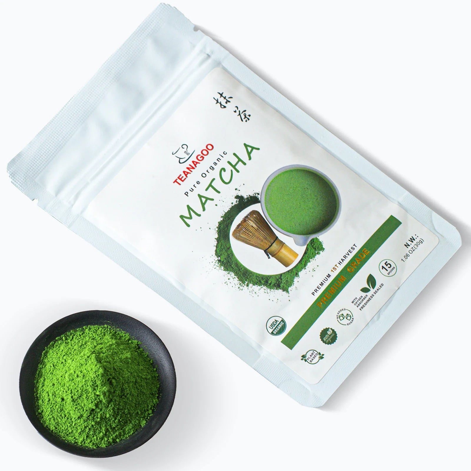 Organic Matcha Ceremony Green Tea Powder First Harvest Premium Grade