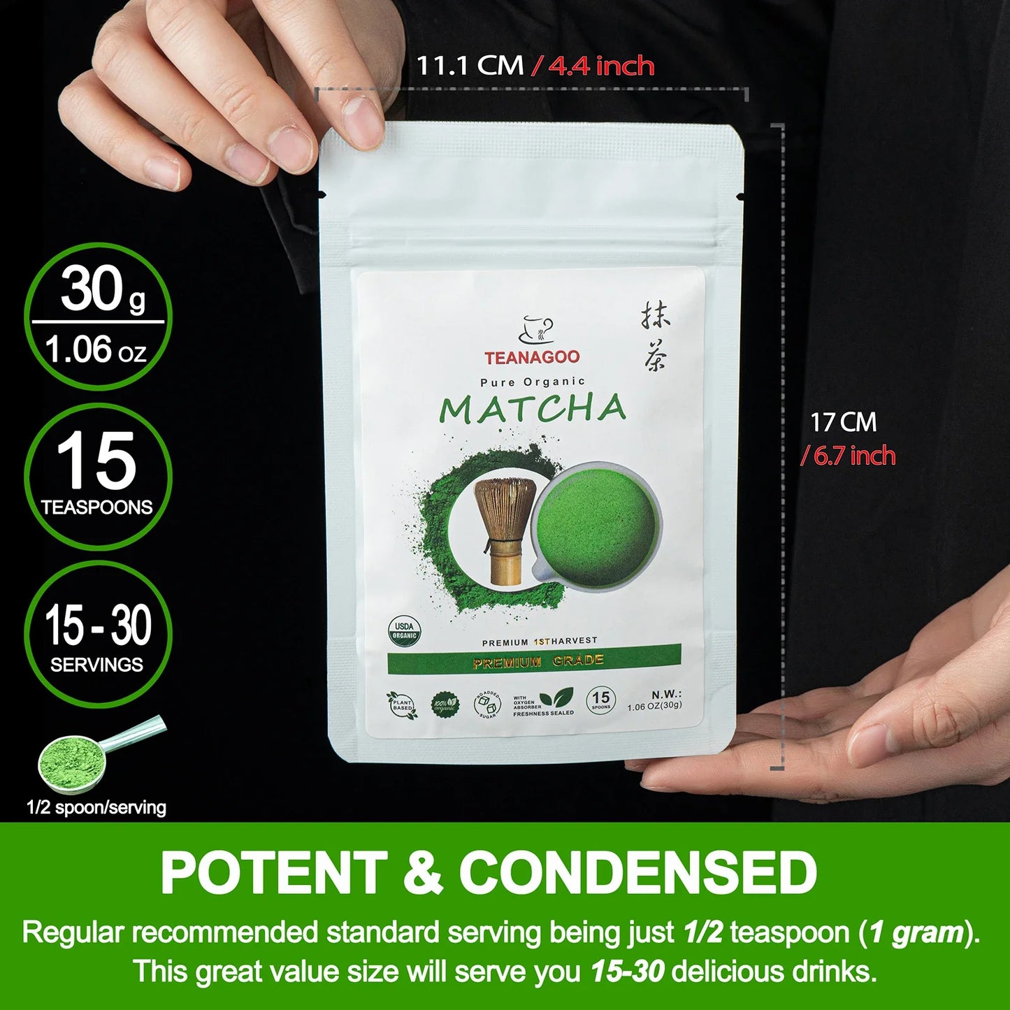 Organic Matcha Ceremony Green Tea Powder First Harvest Premium Grade