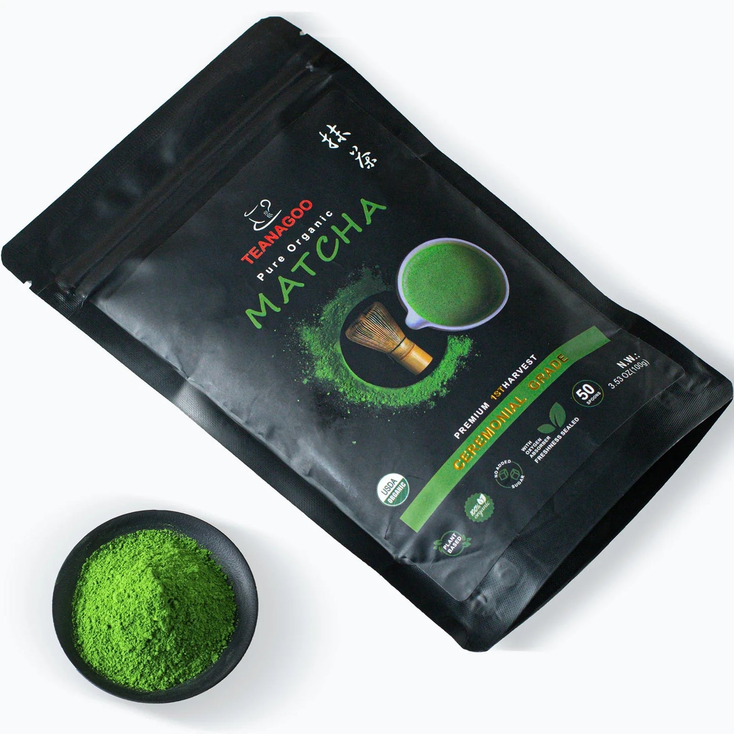 Organic Matcha Ceremony Green Tea Powder First Harvest Premium Grade