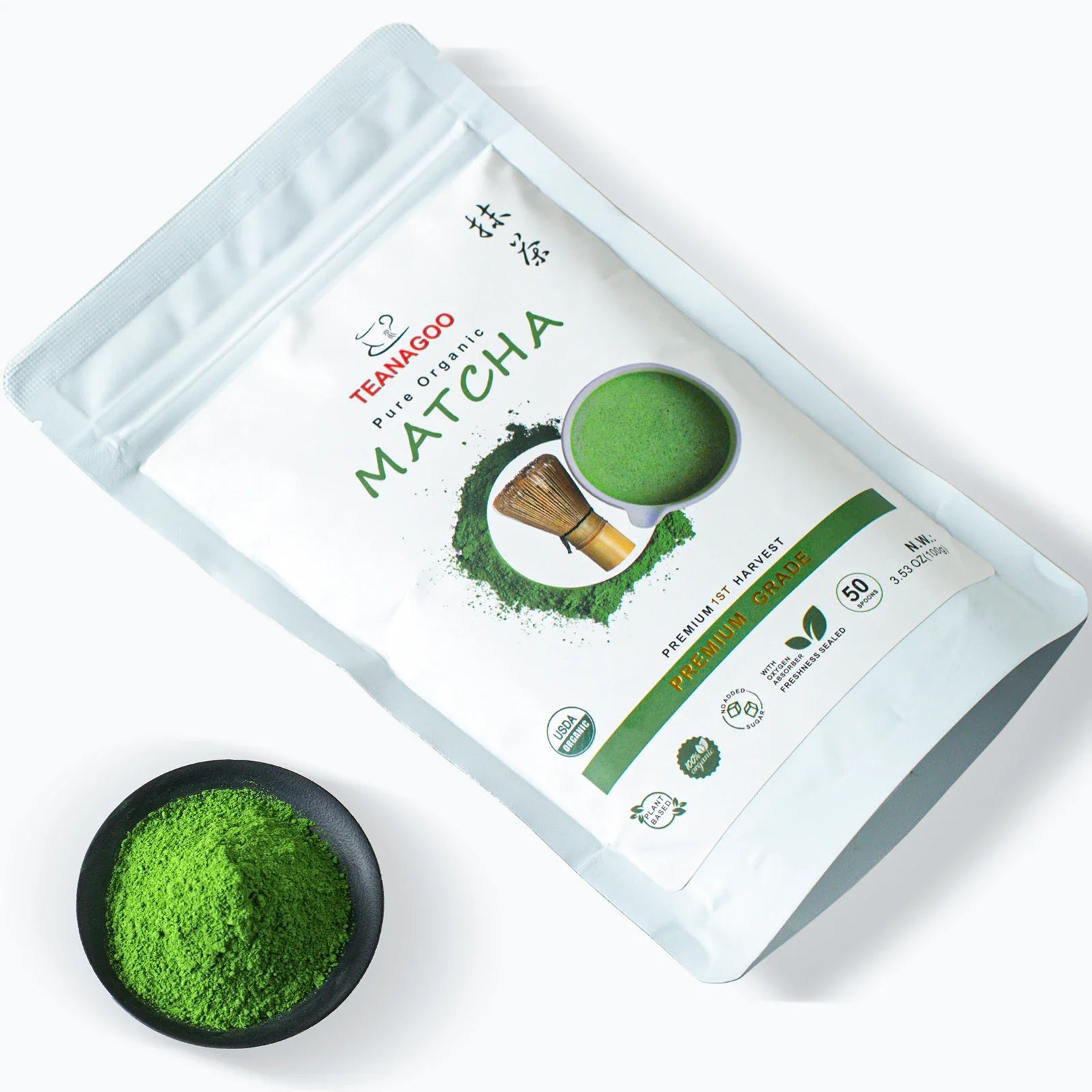 Organic Matcha Ceremony Green Tea Powder First Harvest Premium Grade