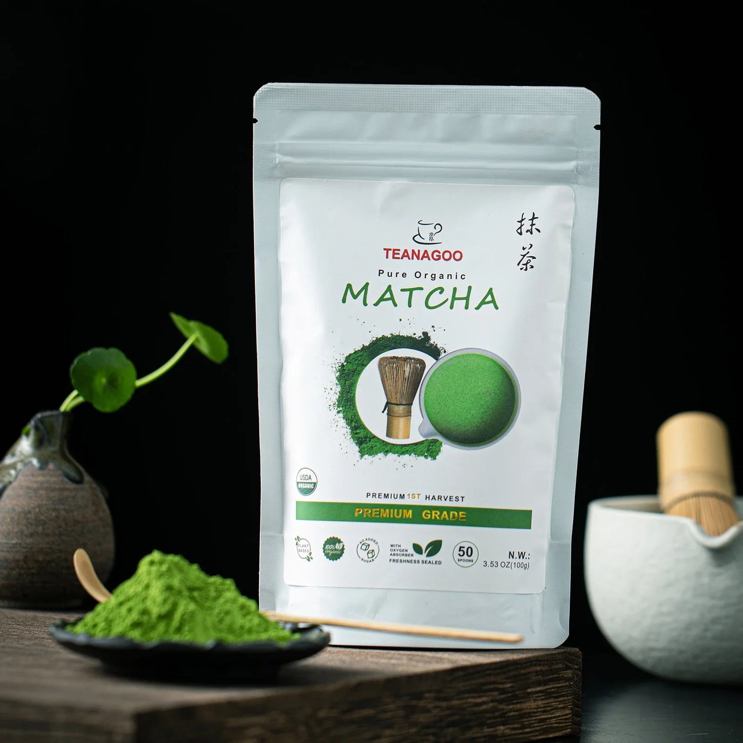 Organic Matcha Ceremony Green Tea Powder First Harvest Premium Grade