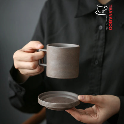 Pottery Clay Tea Cup Handcrafted Ceramic Coffee Mug 150ml