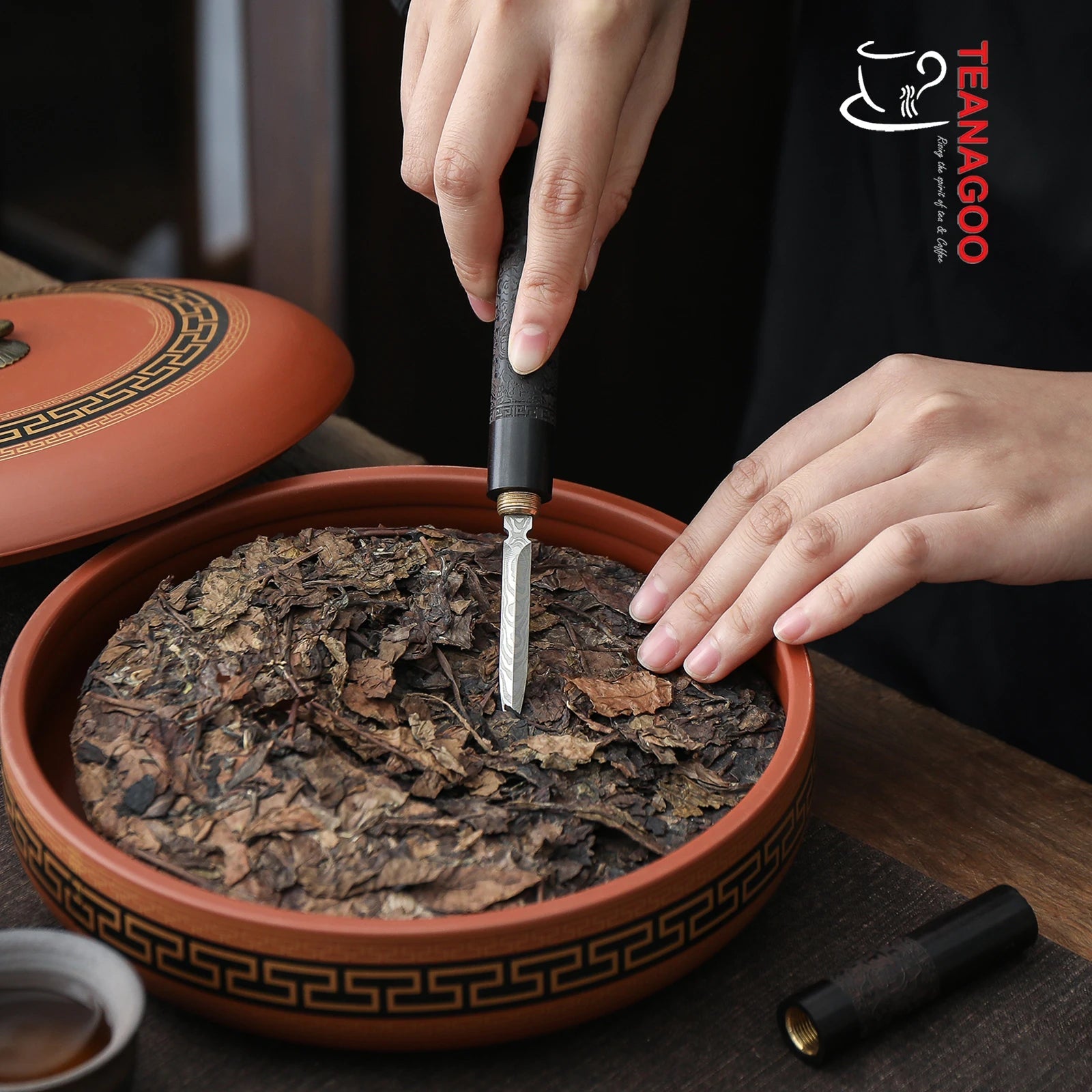 Professional Puerh Tea Cake Pick Tool Stainless Steel and wooden Tea Knife Tea Needle