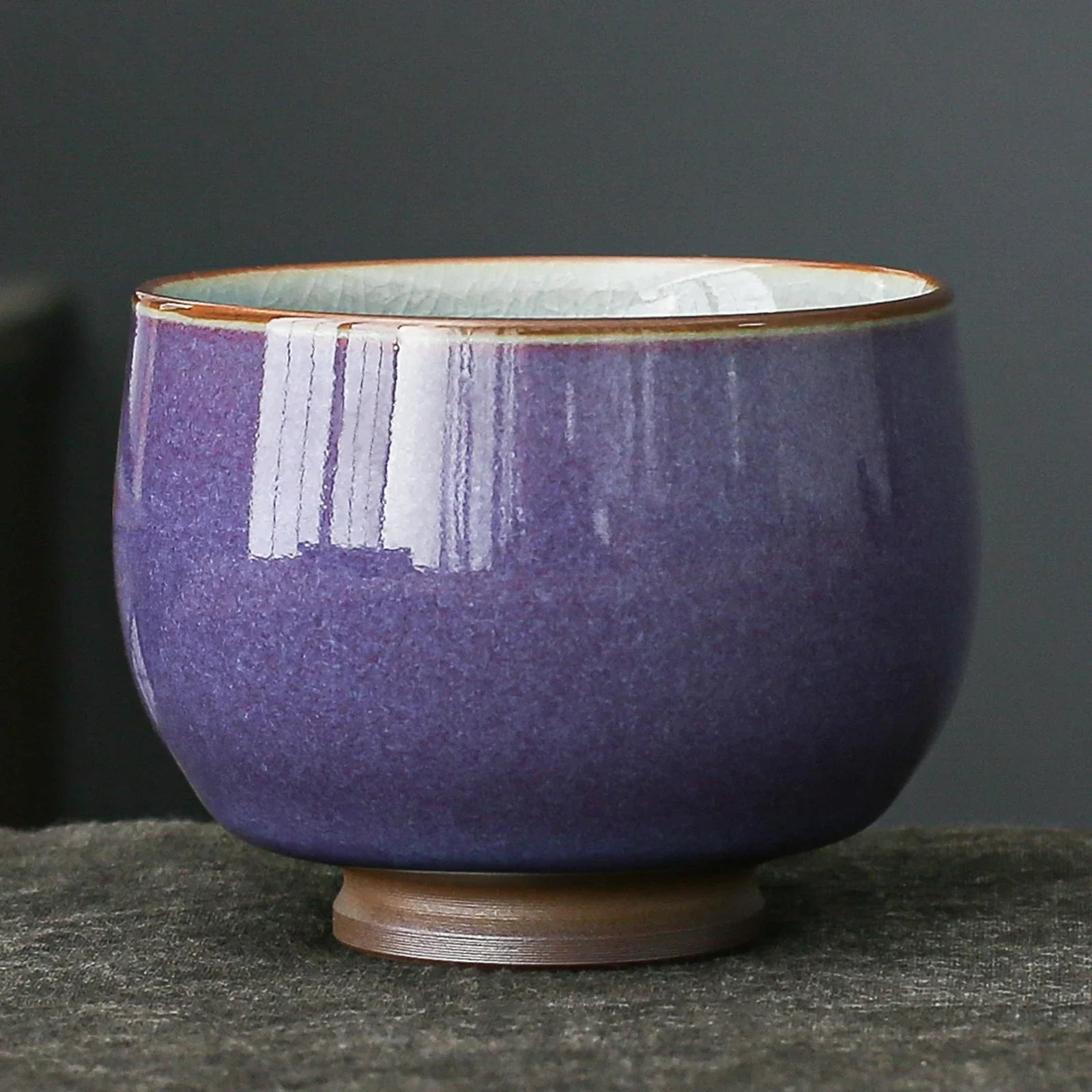 ceramic tenmoku cup handmade Jianzhan ru ware teacup 100ml