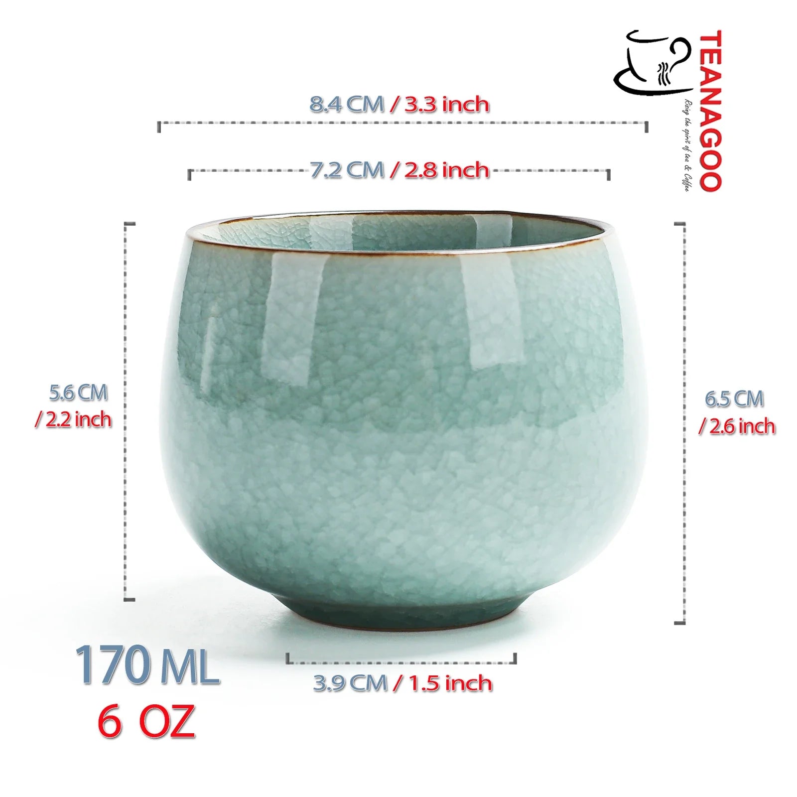 ceramic tenmoku cup handmade Jianzhan ru ware teacup 170ml