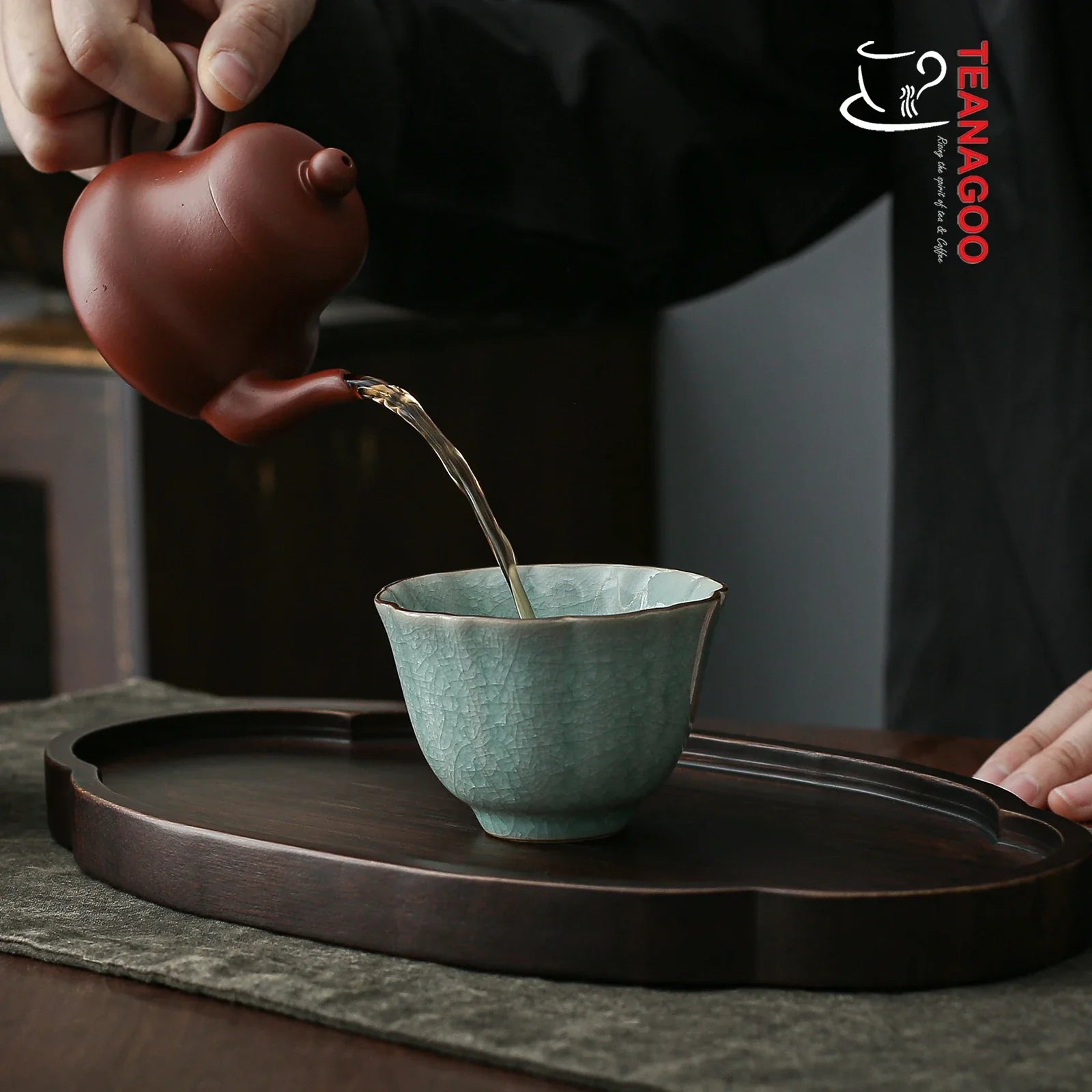ceramic tenmoku cup handmade Jianzhan ru ware teacup 85ml