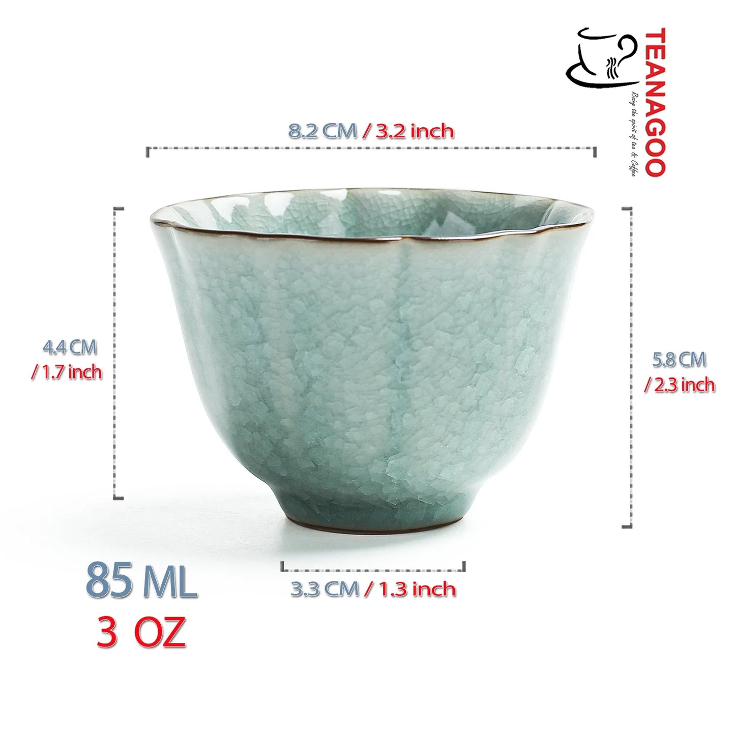 ceramic tenmoku cup handmade Jianzhan ru ware teacup 85ml
