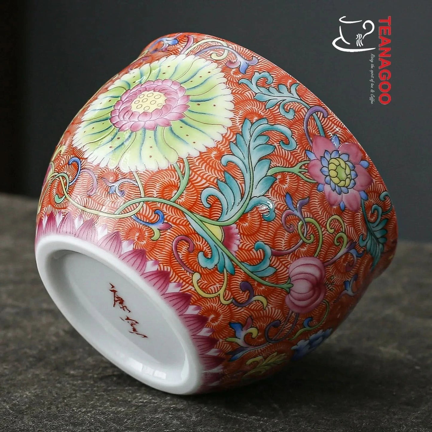 handcrafted ceramic tea cup 125ml enamel glazed porcelain