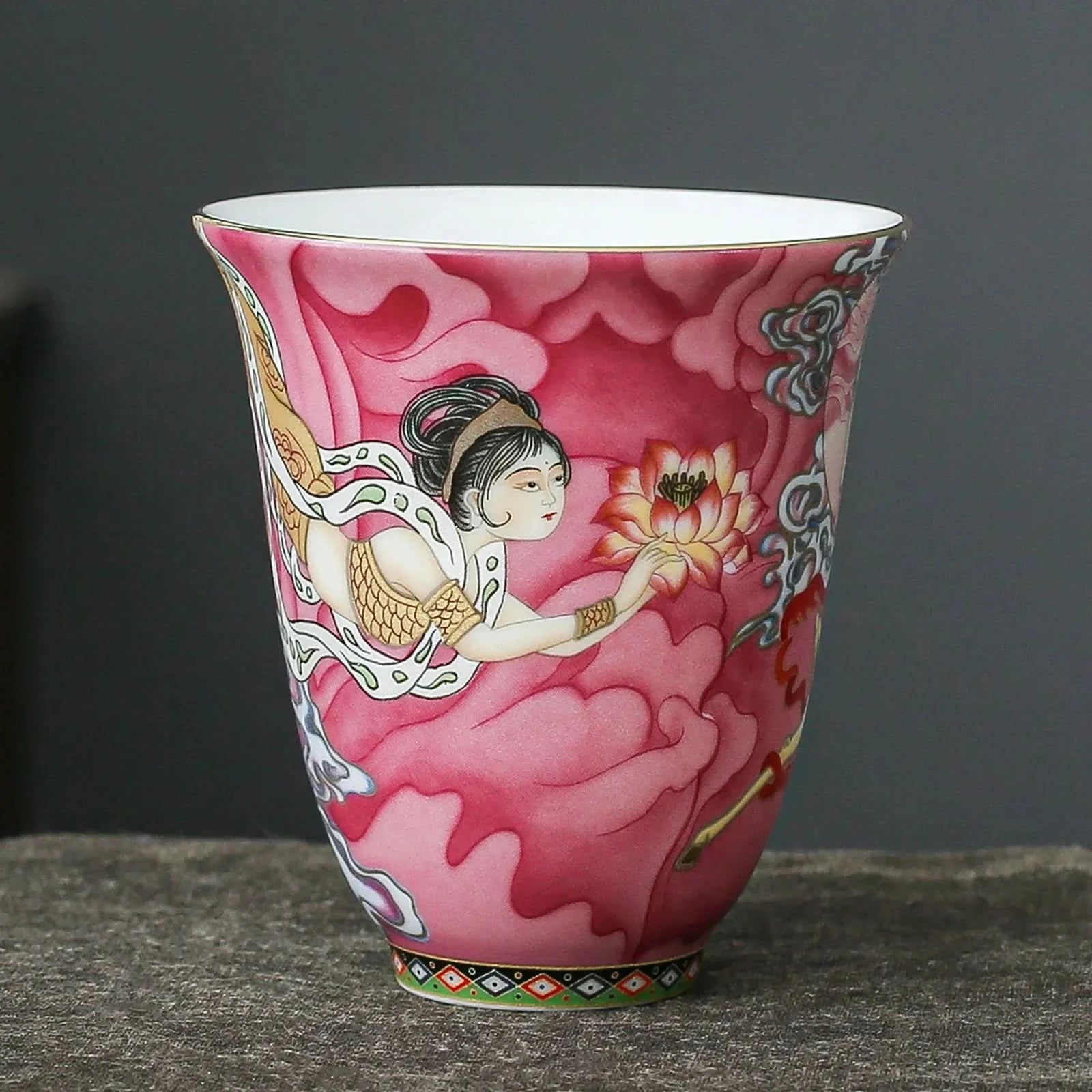 handmade porcelain teacup 80ml Chinese myth fairy ceramic cup