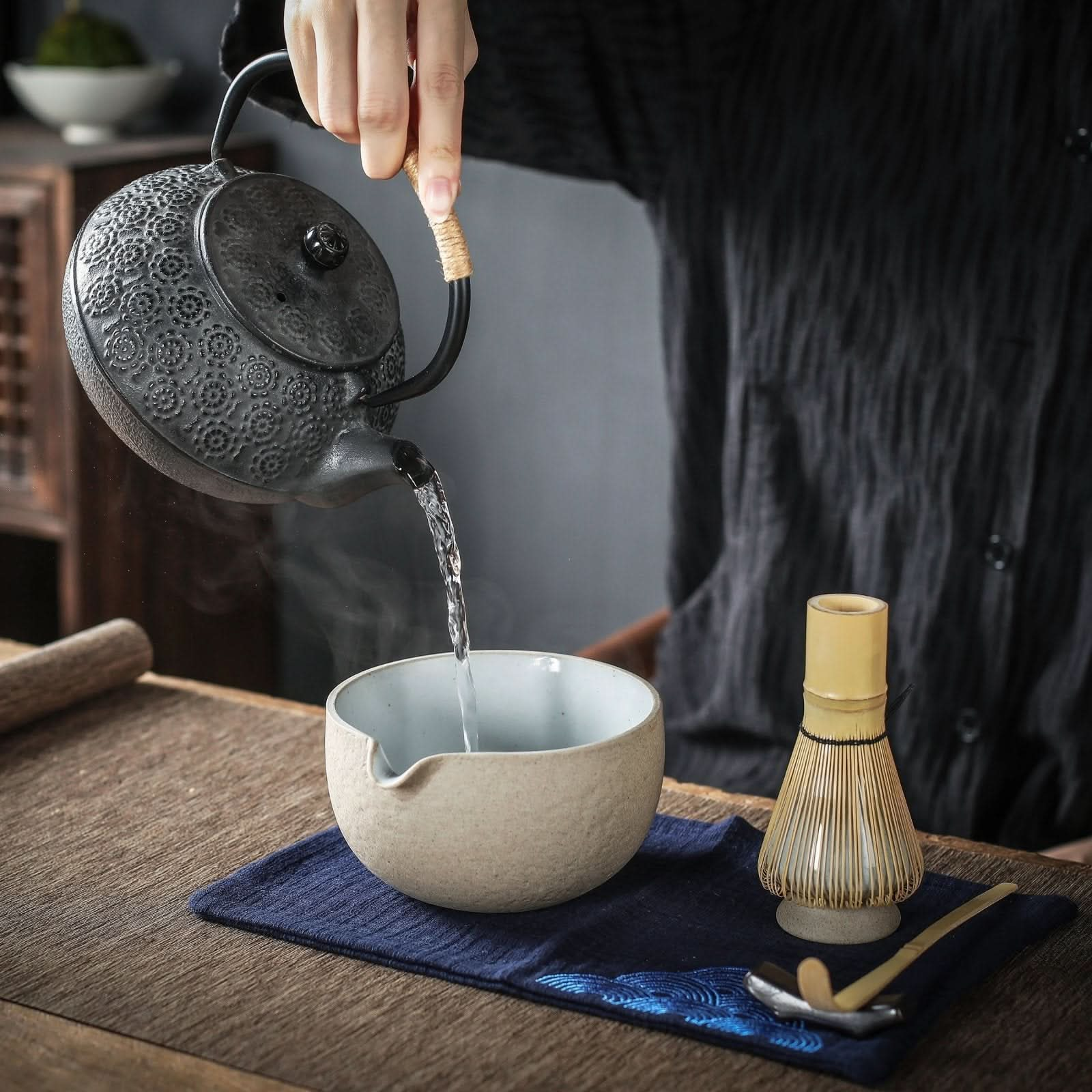 Japanese Tea Set for Matcha - Matcha Bowl with Spout