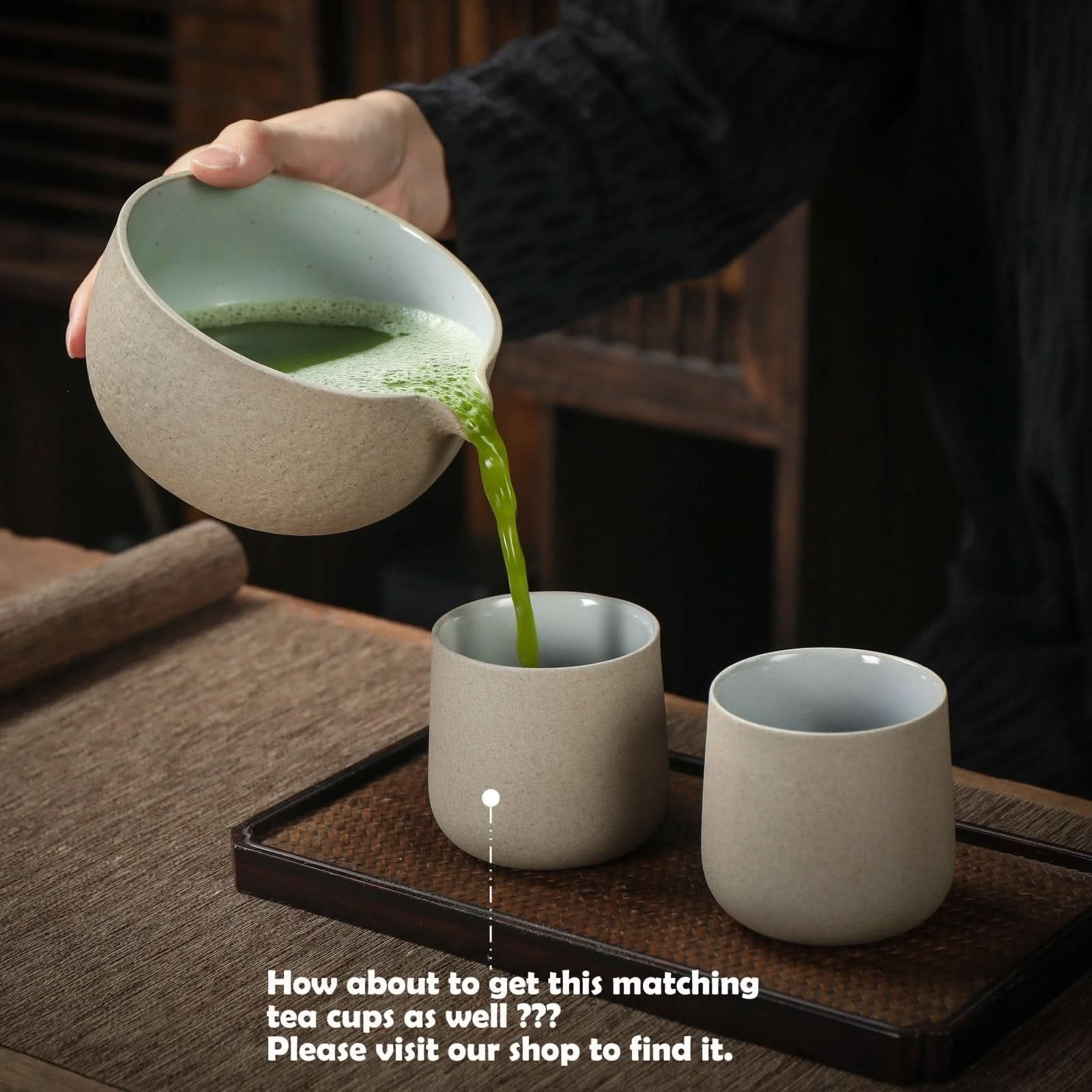  Artcome Traditional Japanese Matcha Tea Set, Matcha