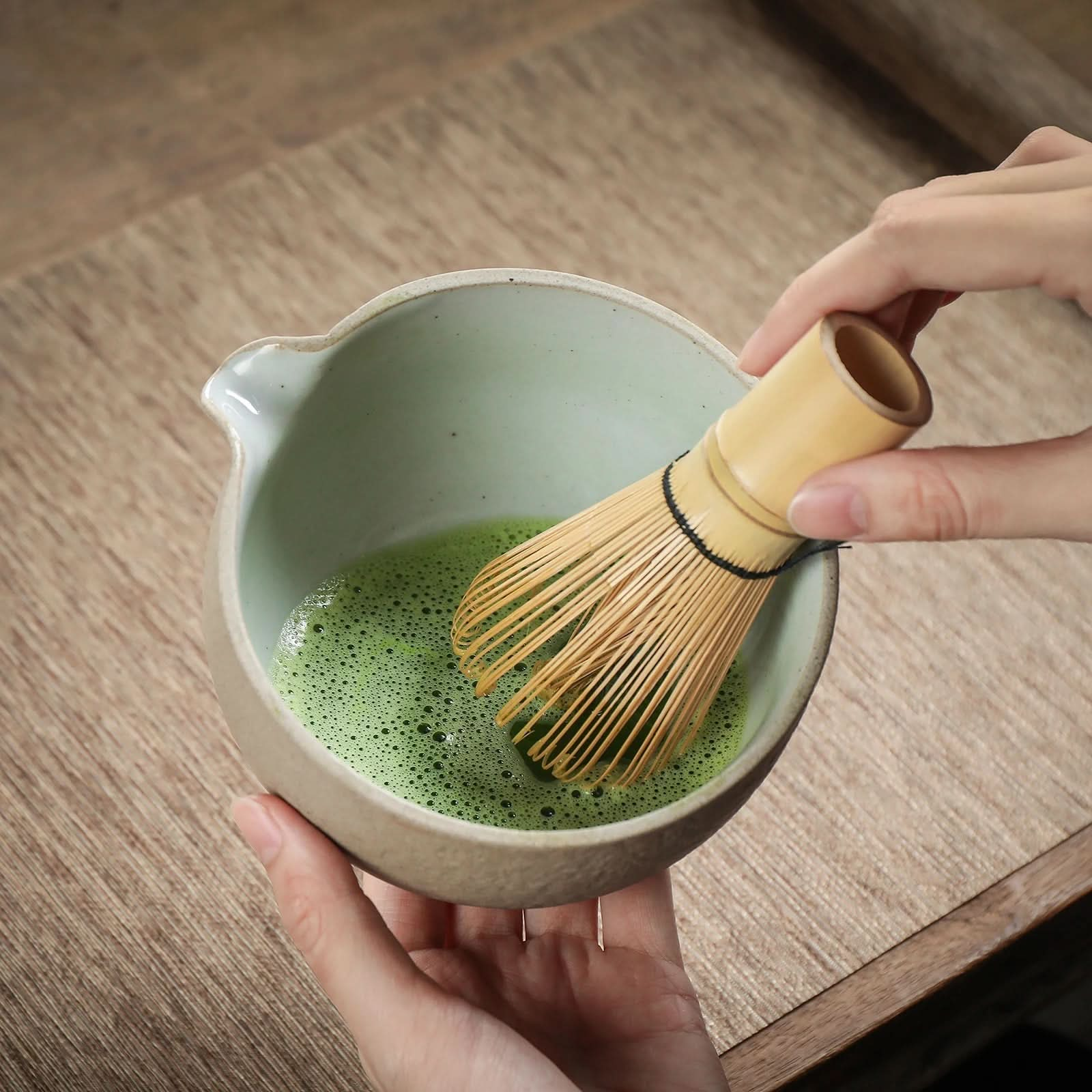 TEANAGOO Matcha Kit with Storage Case, 10 Pcs Complete Travel Matcha Tea  Set, Ceramic Matcha Bowl (510ml/18oz), Bamboo Whisk(百本立), Scoop, Sifter